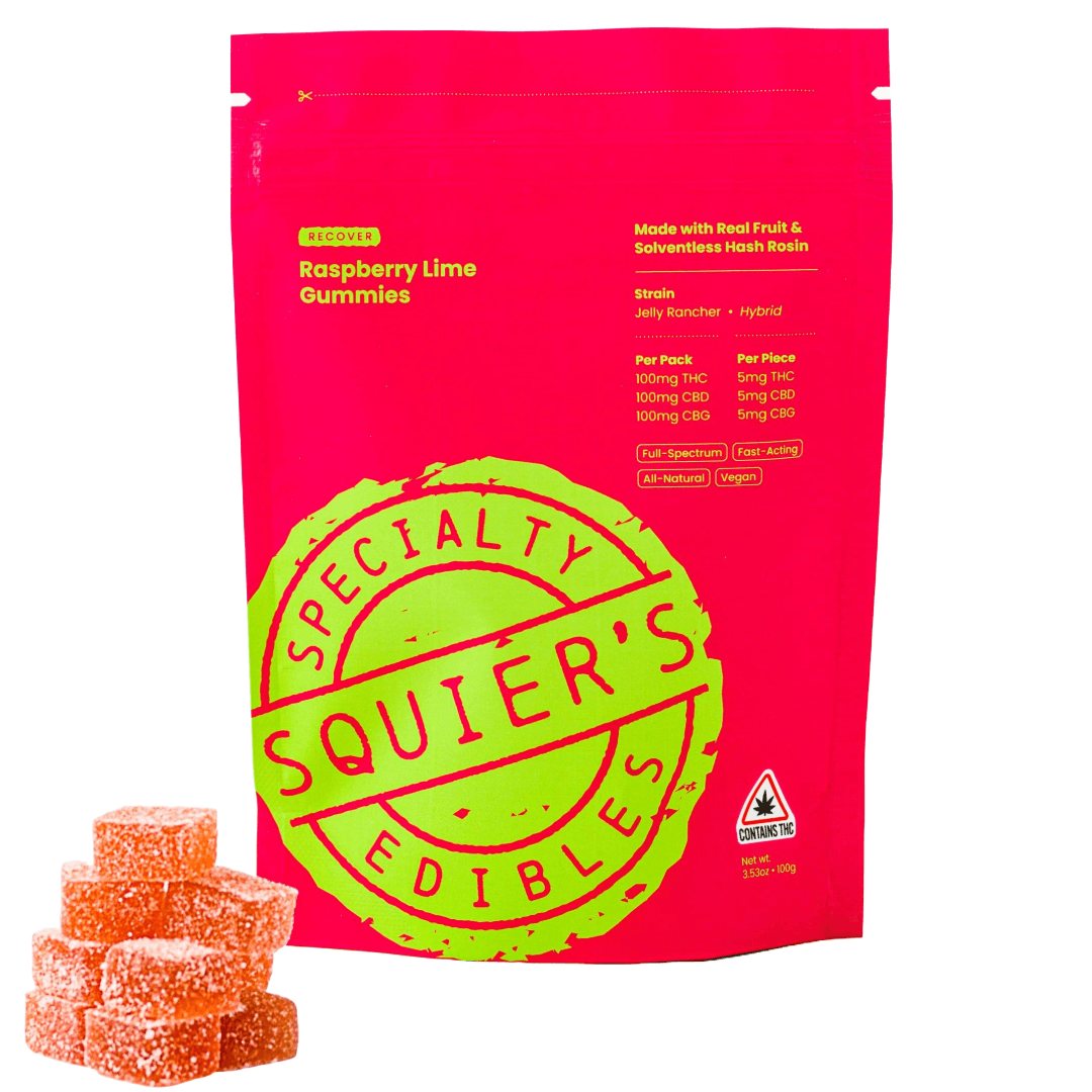 Squier's Squier's - Raspberry Lime 1:1:1 - Gummies - 100mg (20 pack)