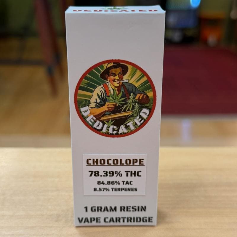 Dedicated Chocolope, 1G Live Resin Vape Cartridge