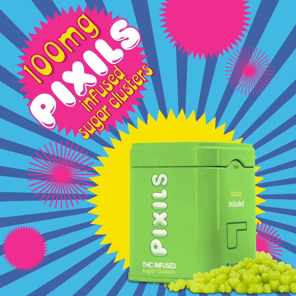 PIXILS PIXILS Sugar Clusters 100 MG Watermelon