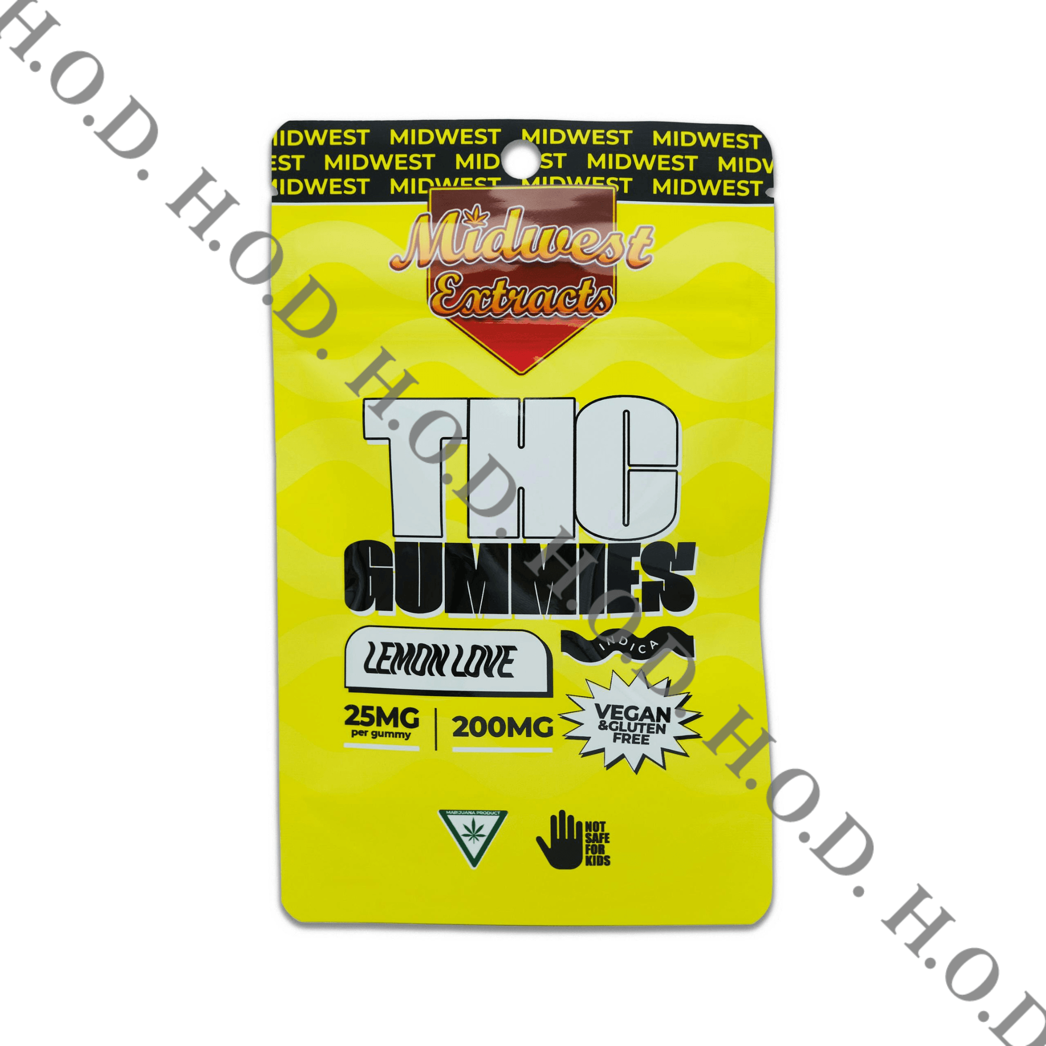 Midwest Extracts Midwest Extracts Lemon Love Gummies 200mg 8 Pack