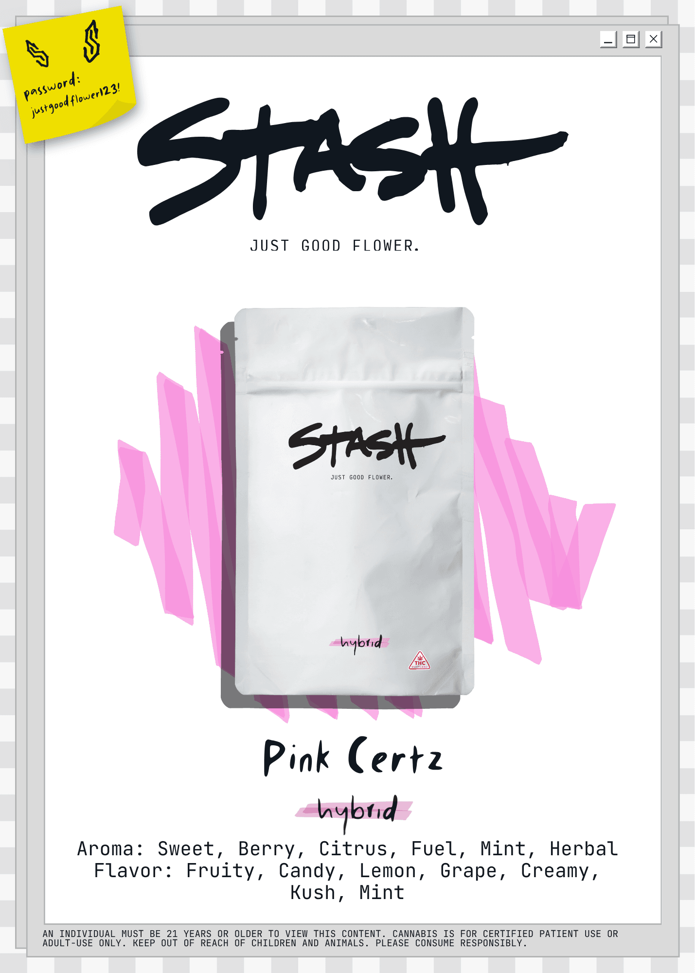 Stash Pink Certz