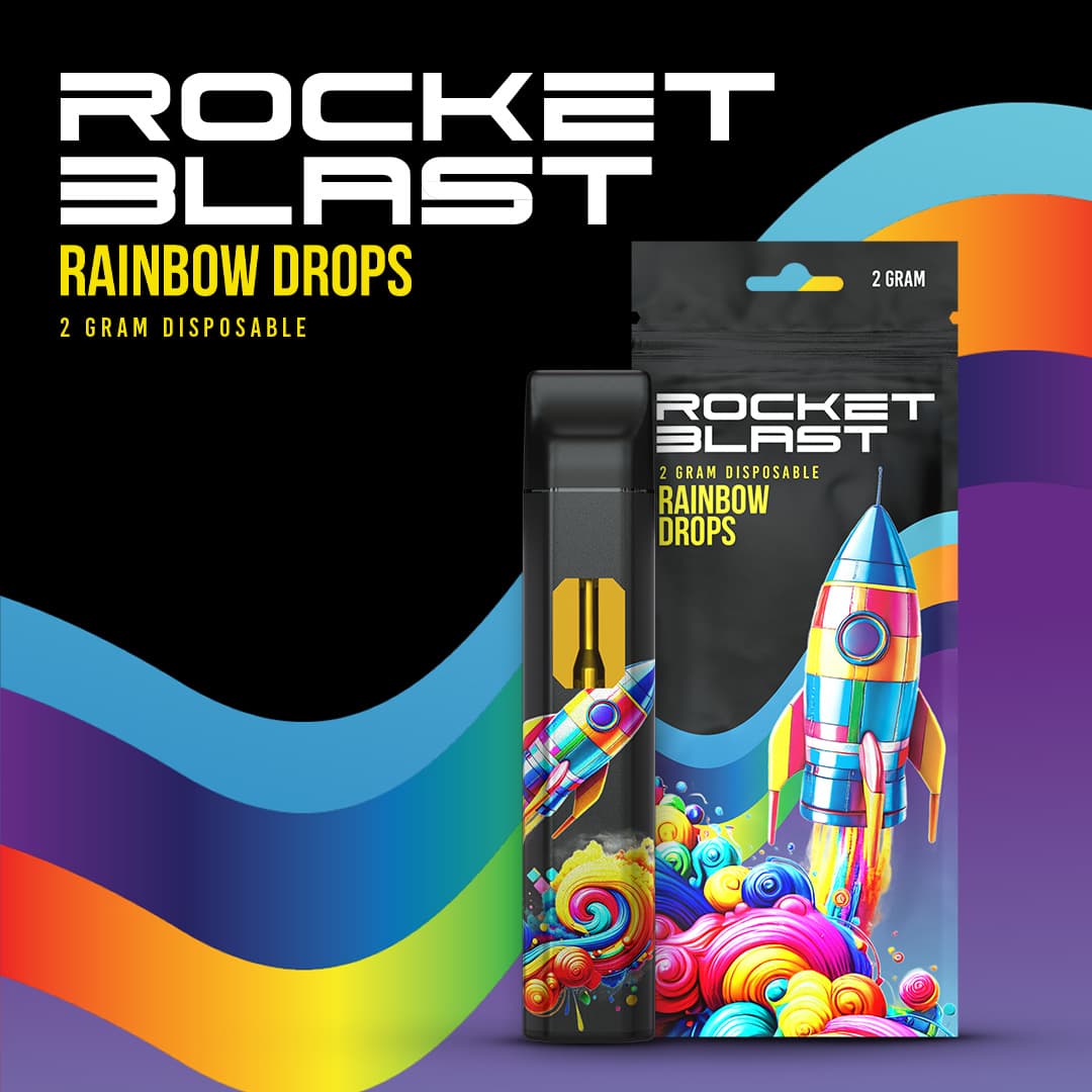 Rocket Blast Rainbow Drops | Distillate Disposable | 2g