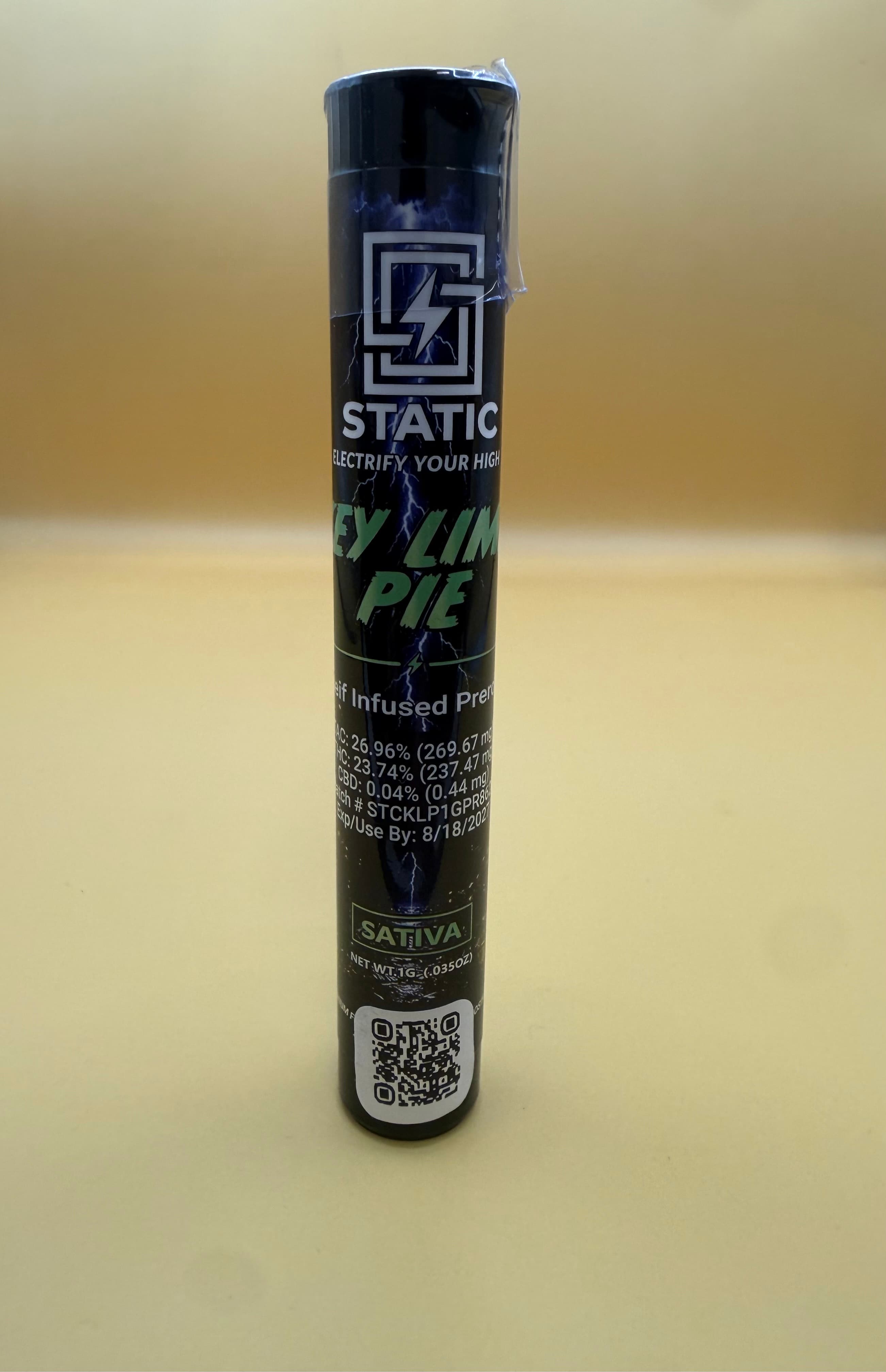 Static Key Lime Pie | Infused Pre-Roll | 1g