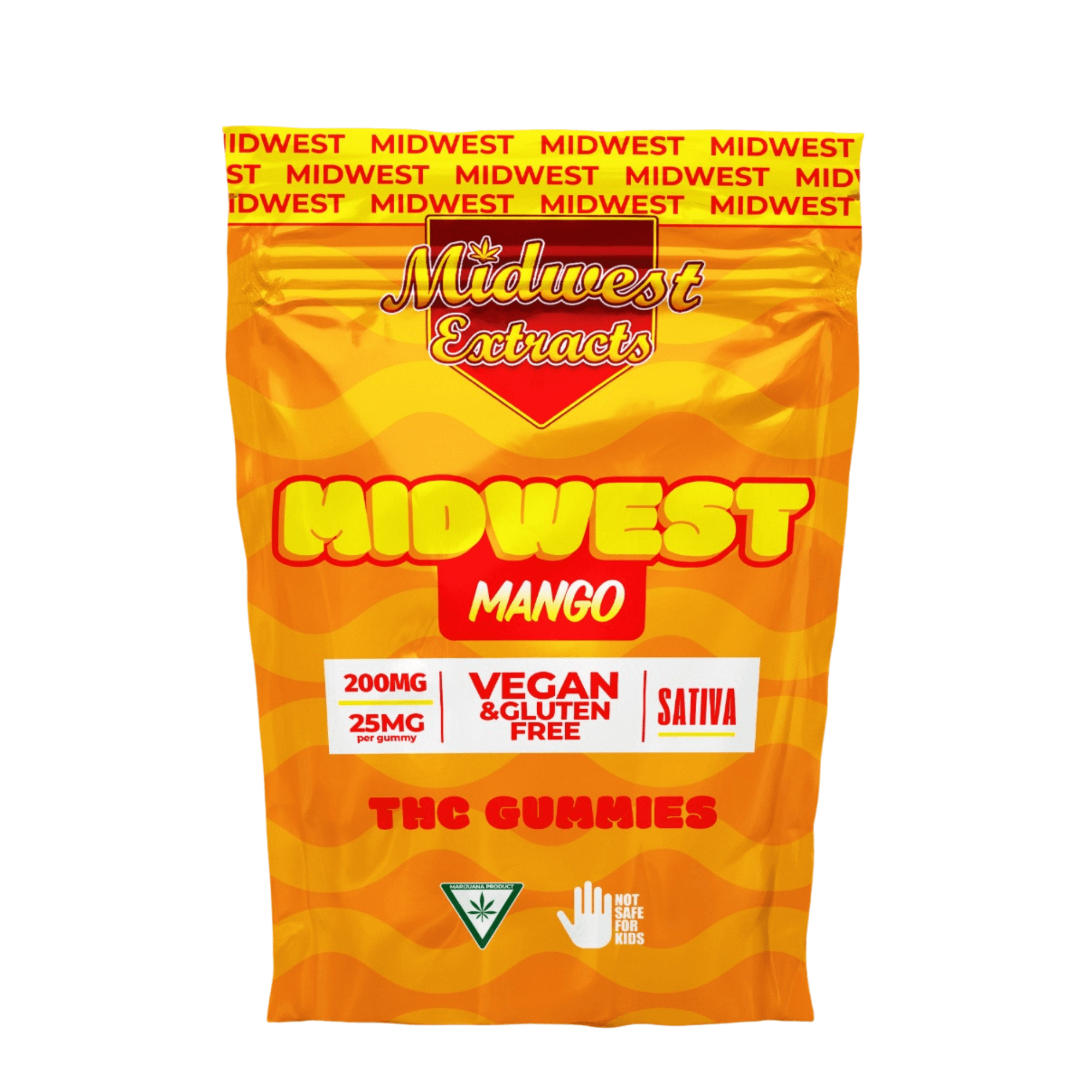 Midwest Extracts Midwest Extracts Mango Gummies 200mg 8 Pack