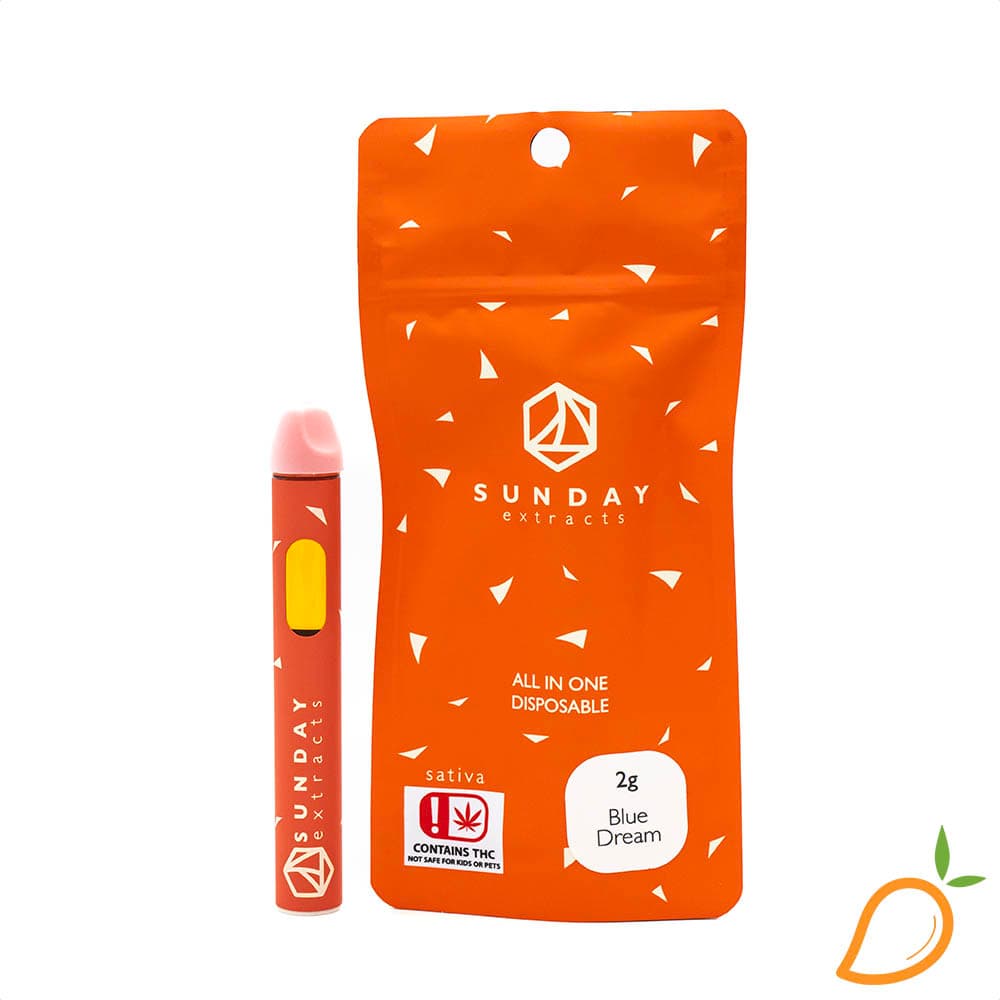 Sunday Extracts 2g Blue Dream Disposable Vape Sunday Extracts