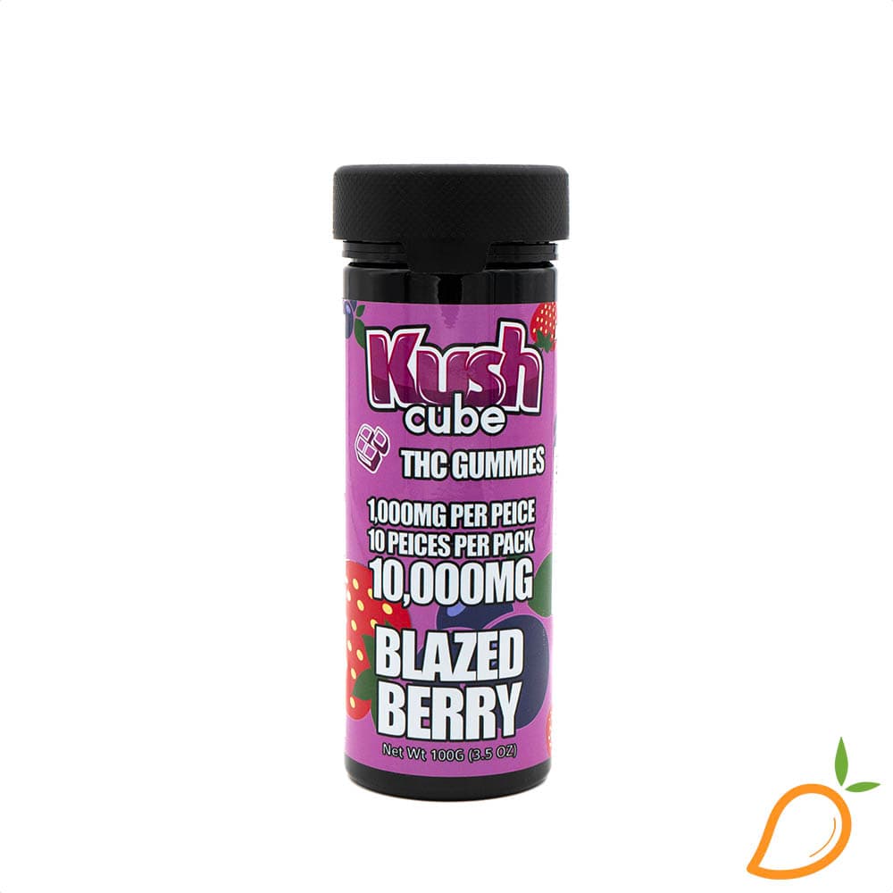 Kush Drops 10,000mg Blazed Berry Gummies Kush Cubes