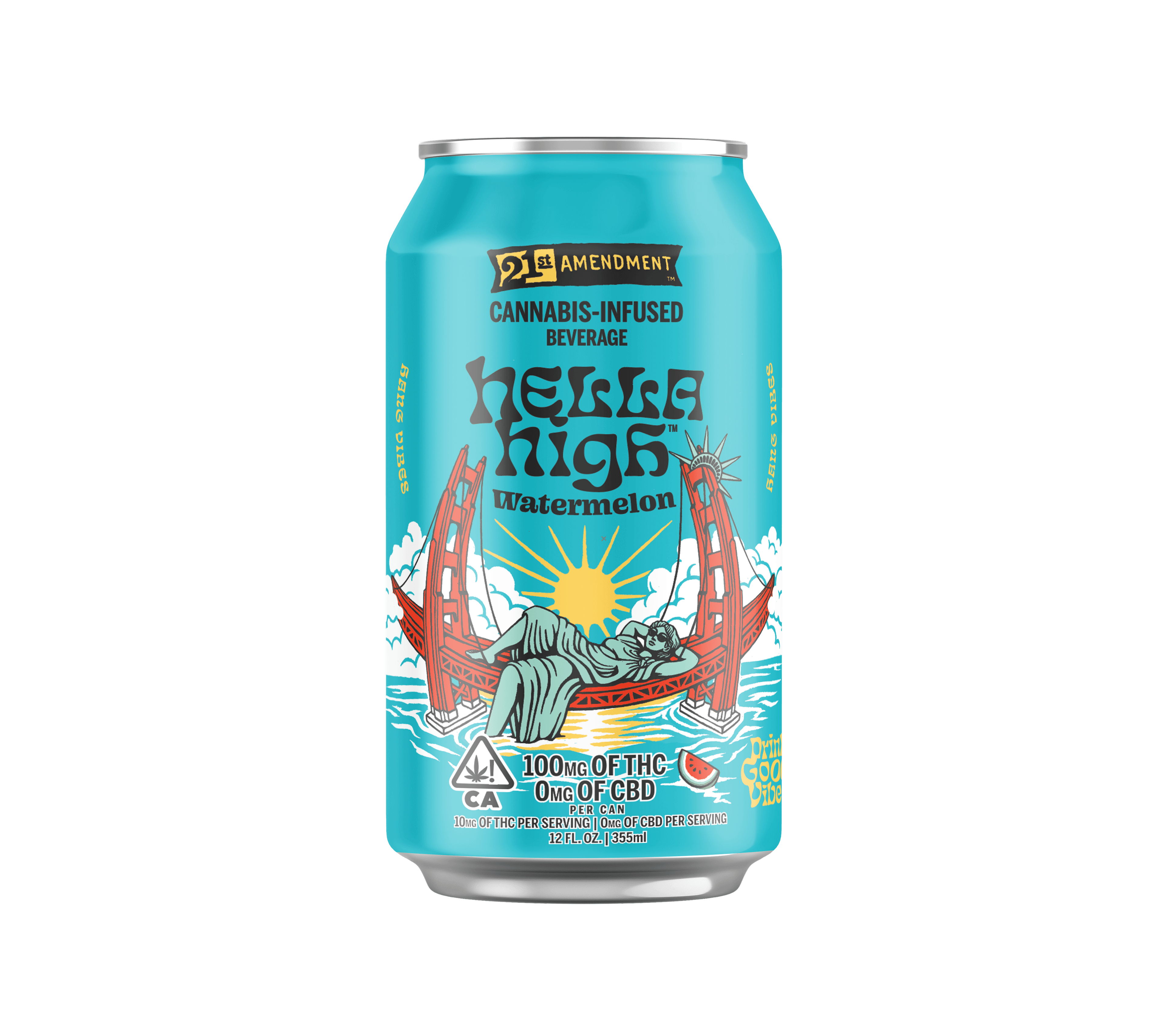 21ST AMENDMENT EDIBLE (BEVERAGE) - - HELLA HIGH WATERMELON