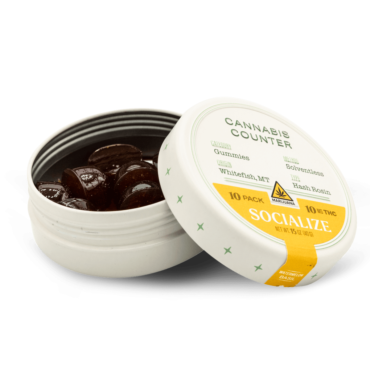 Cannabis Counter Socialize Gummies | Hash Rosin