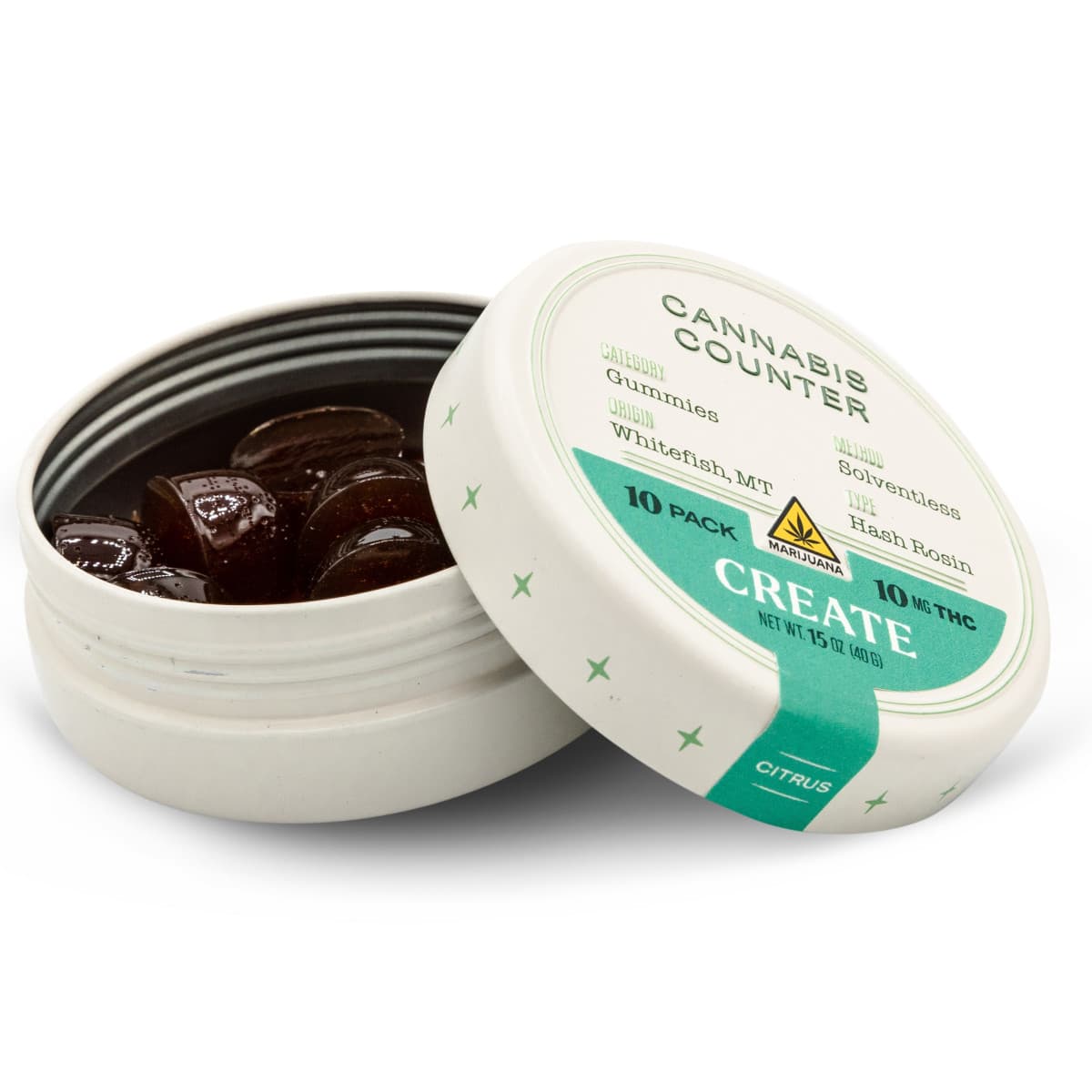Cannabis Counter Create Gummies | Hash Rosin