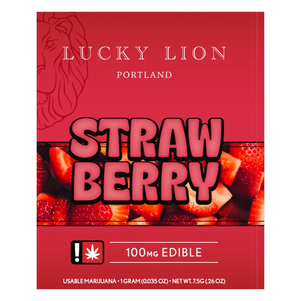 Lucky Lion Strawberry [1pk] (100mg)