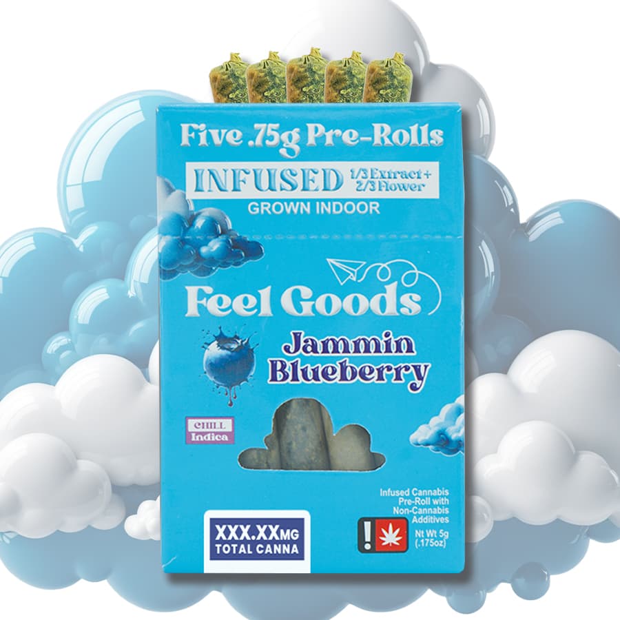 Feel Goods 5pk Jammin Blueberry - Infused Prerolls - Feel Goods