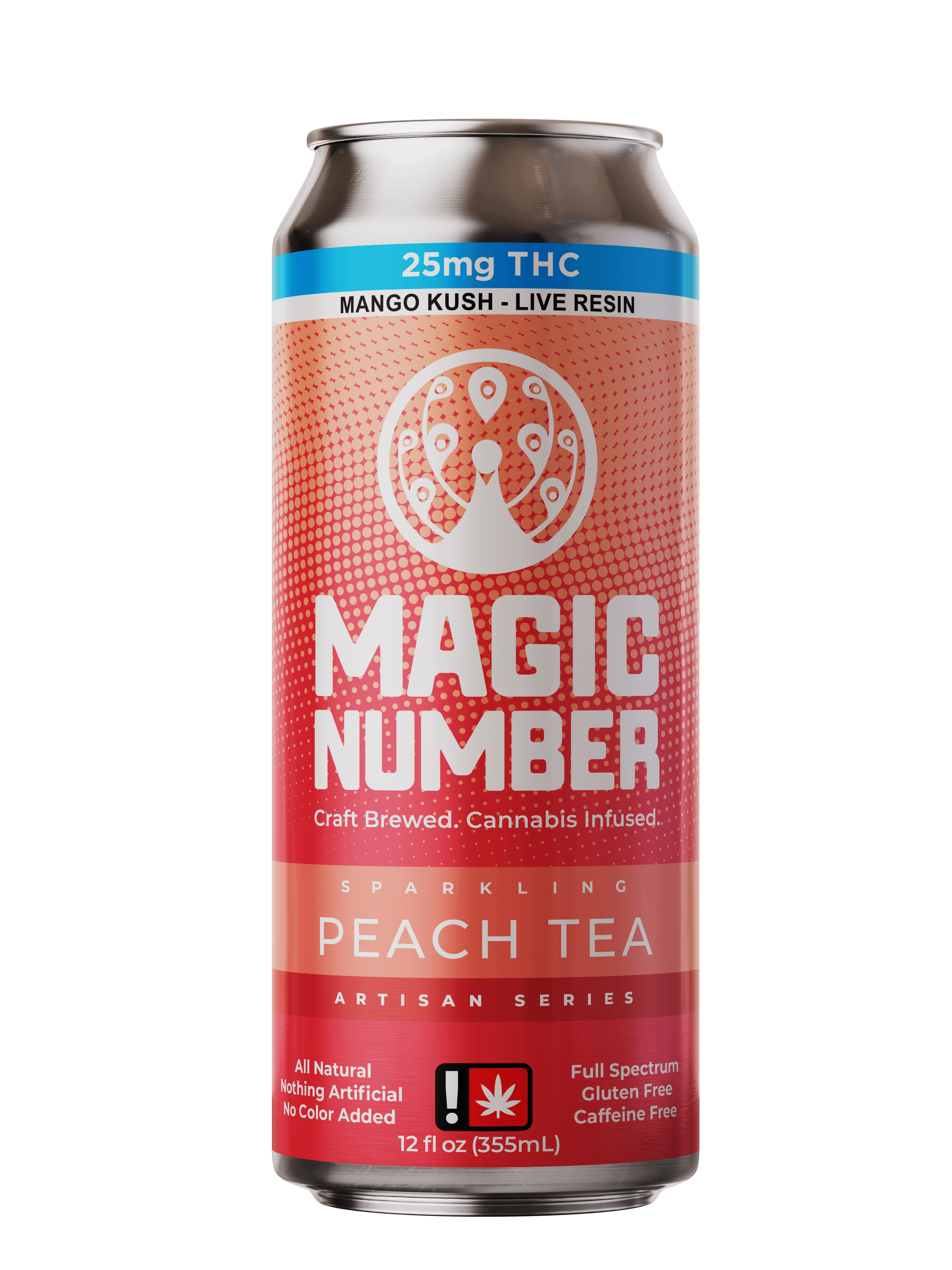 Magic Number Sparkling Peach Tea | 25mg Live Resin