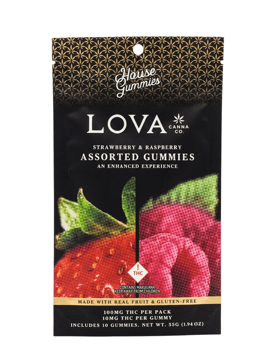LOVA Strawberry & Raspberry-(H)-Gummies-100mg-LOVA