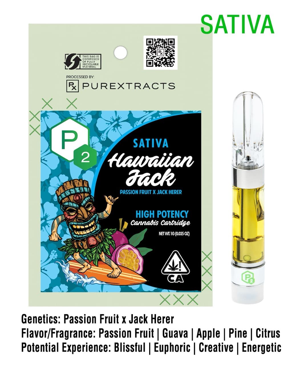 PUREXTRACTS 1G - CART - HAWAIIAN JACK