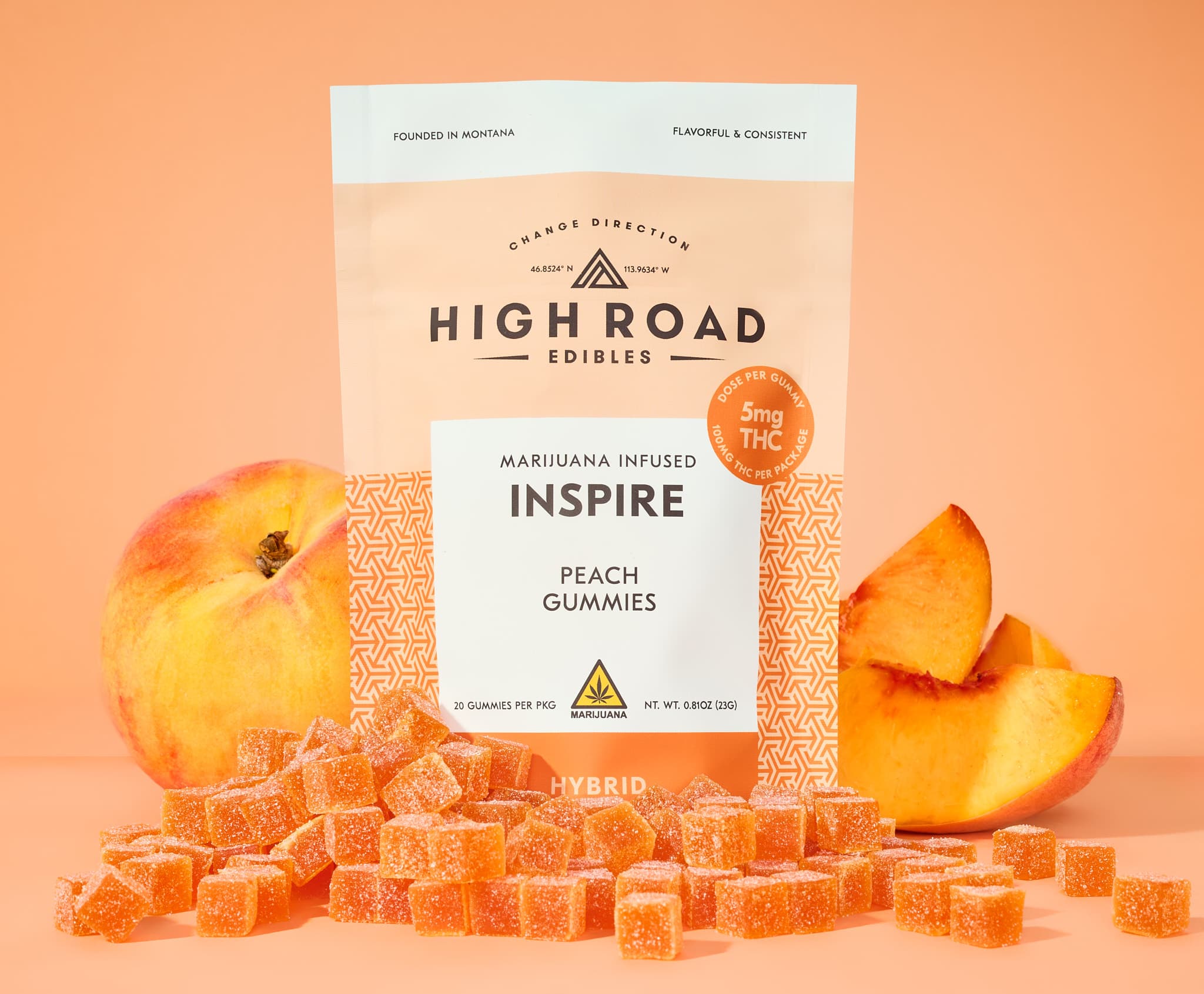 High Road Edible High Road Peach Gummies