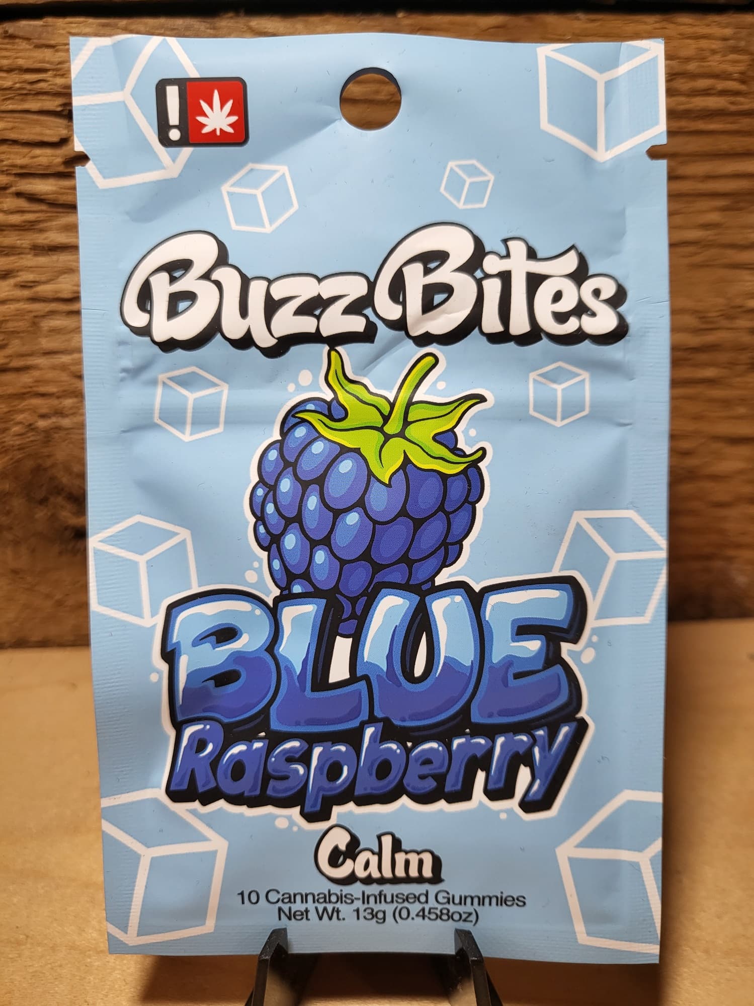 Buzz Bites Blue Raspberry Calm (Indica) Gummies | 10 pk
