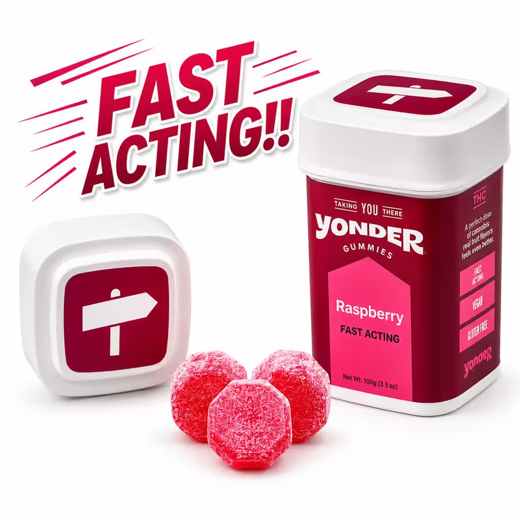 Yonder Fast Acting Gummies | Raspberry