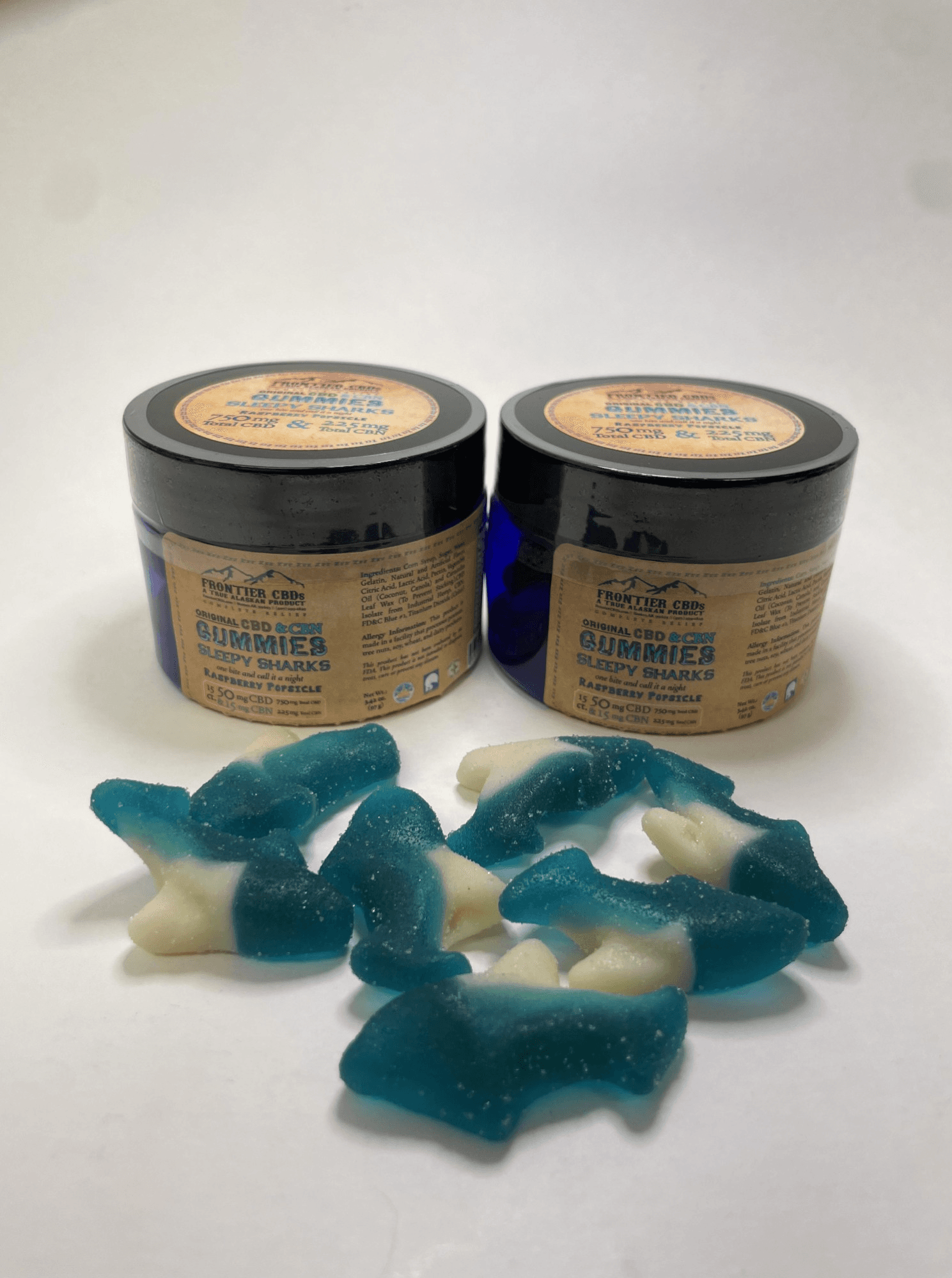 Frontier CBD Sleepy Sharks (750mg Total CBD and 225mg Total CBN) Gummies 15ct 50mg CBD and 15mg CBN by Frontier CBD