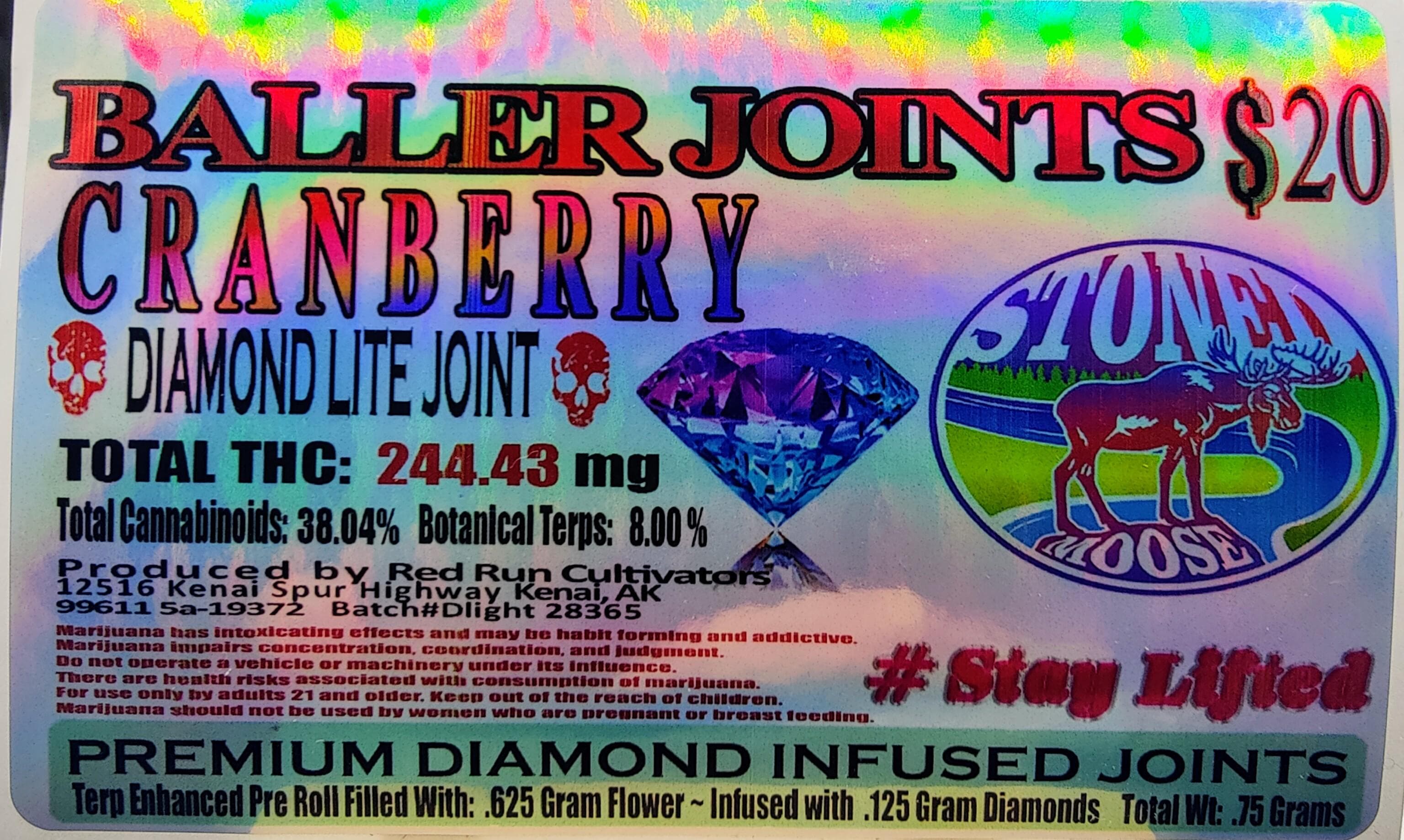 Red Run Cannnabis Company Cranberry Diamond Lite