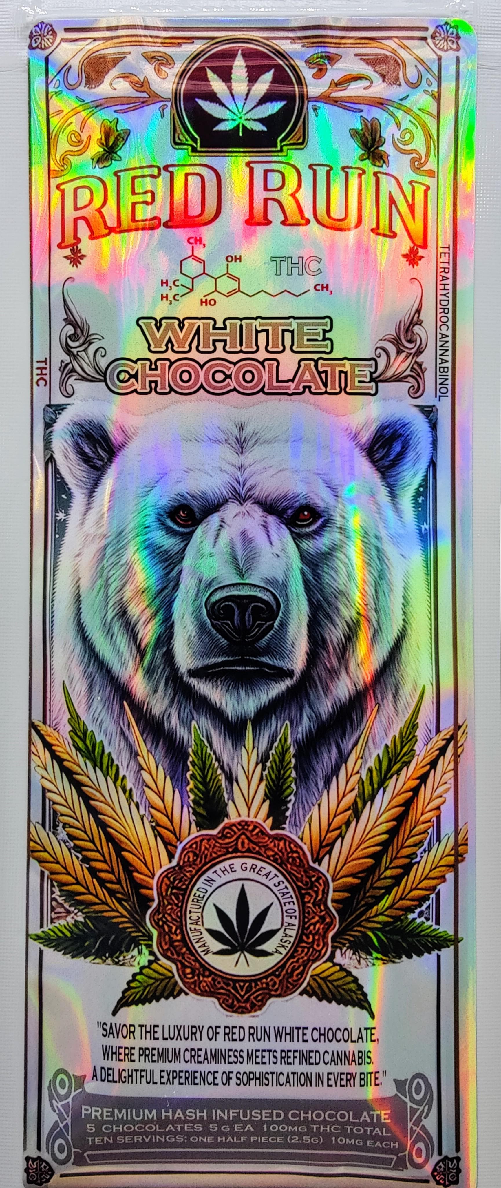 Red Run Cannnabis Company 100mg White Chocolate