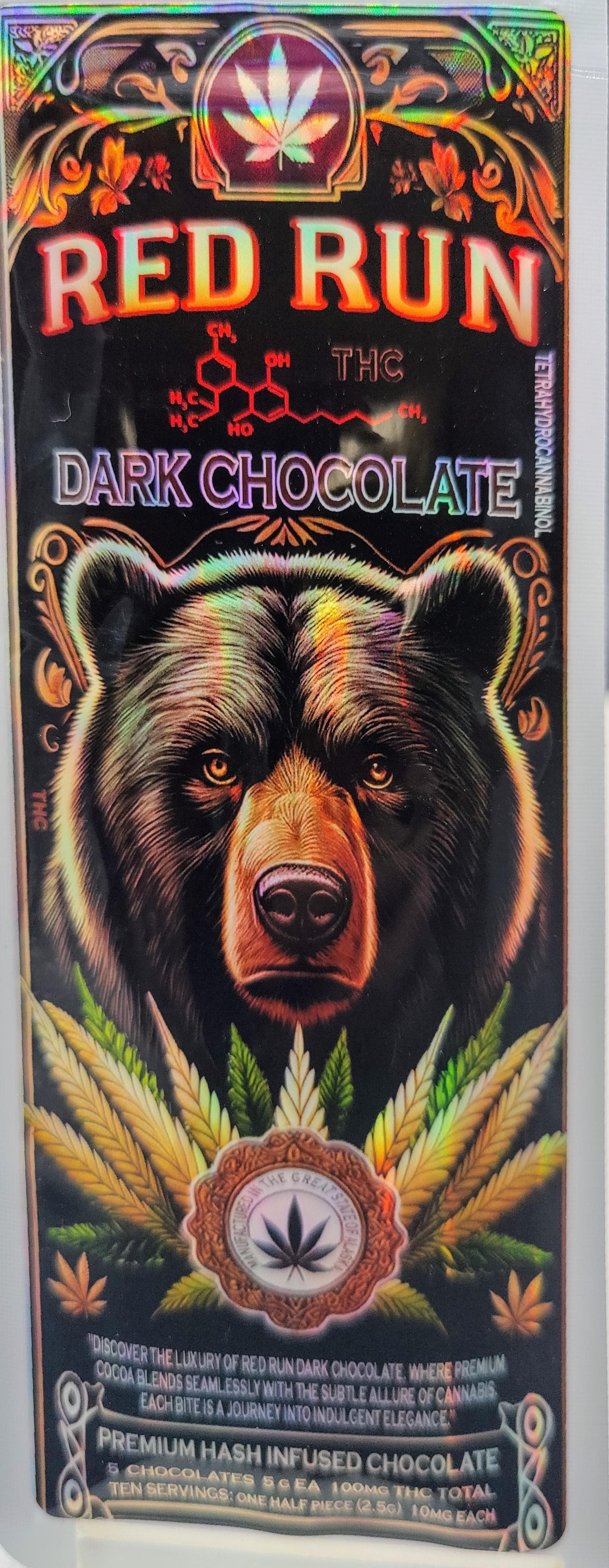 Red Run Cannnabis Company 100mg Dark Chocolate