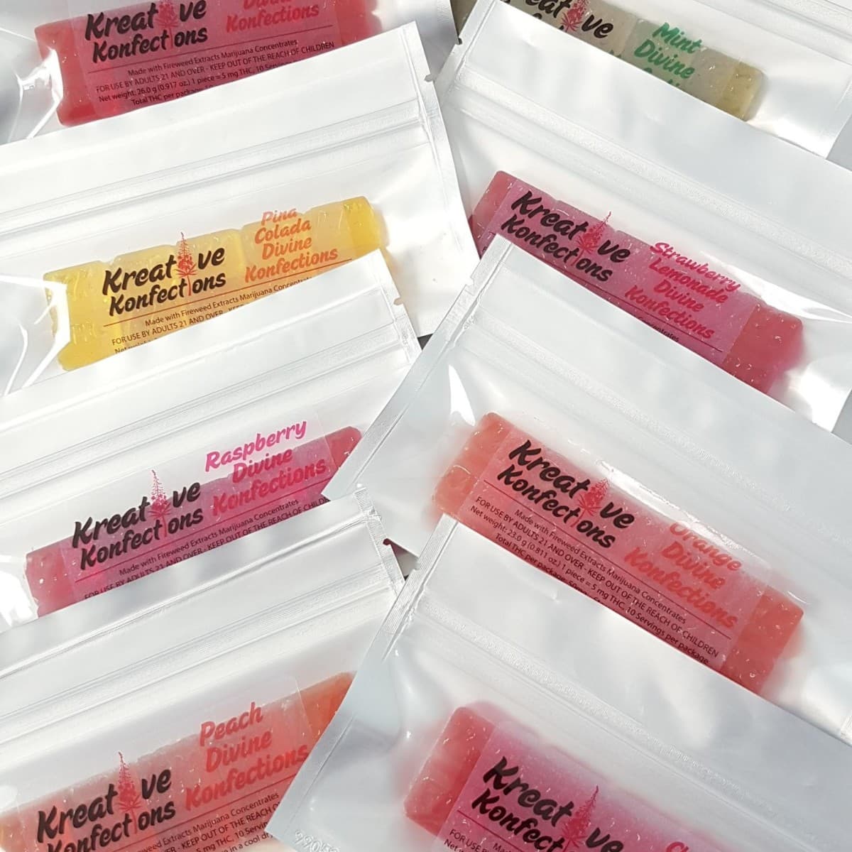 Kreative Konfections 100mg Raspberry Hard Candy