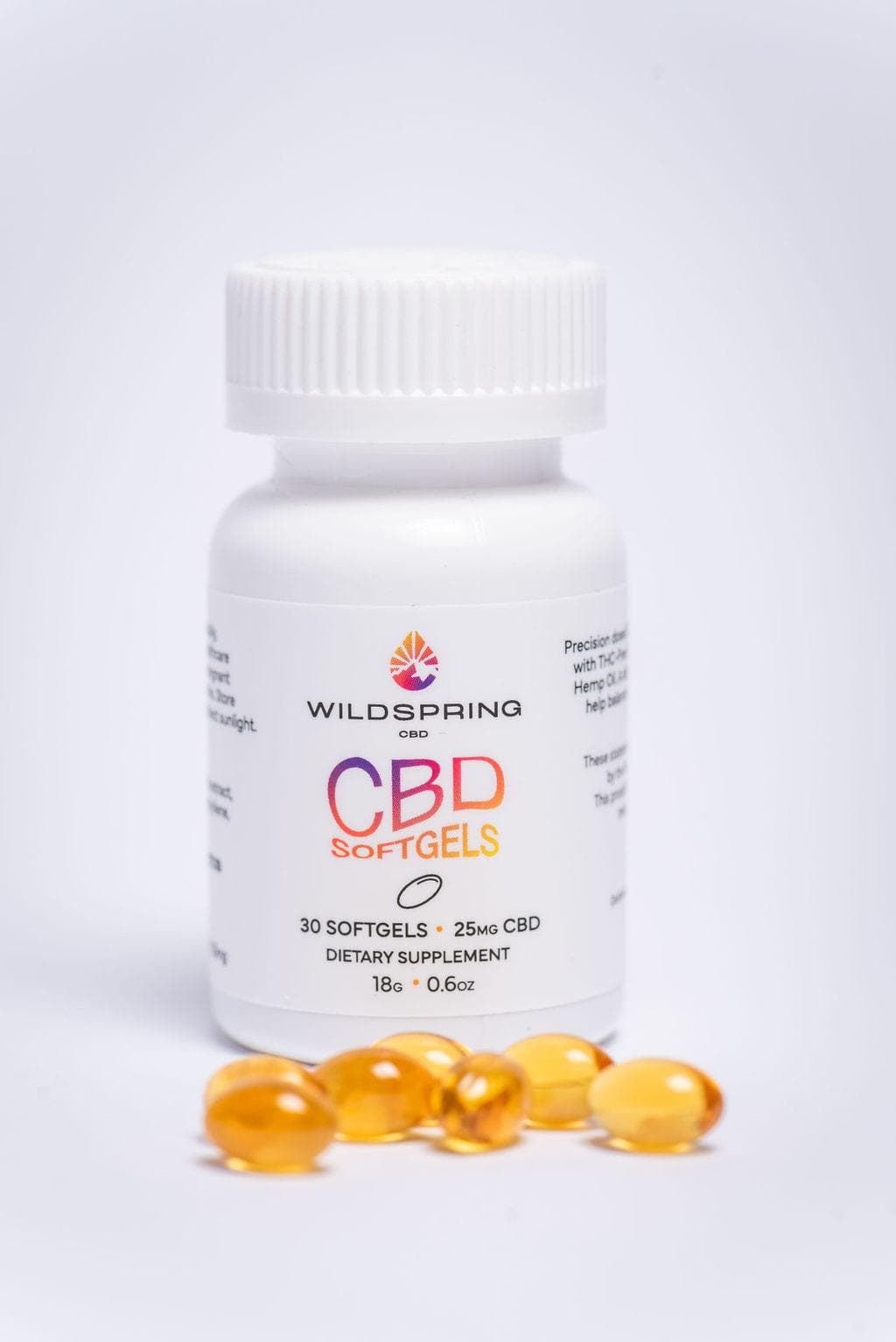 Wildspring CBD Softgel Capsules - 25mg, 30ct