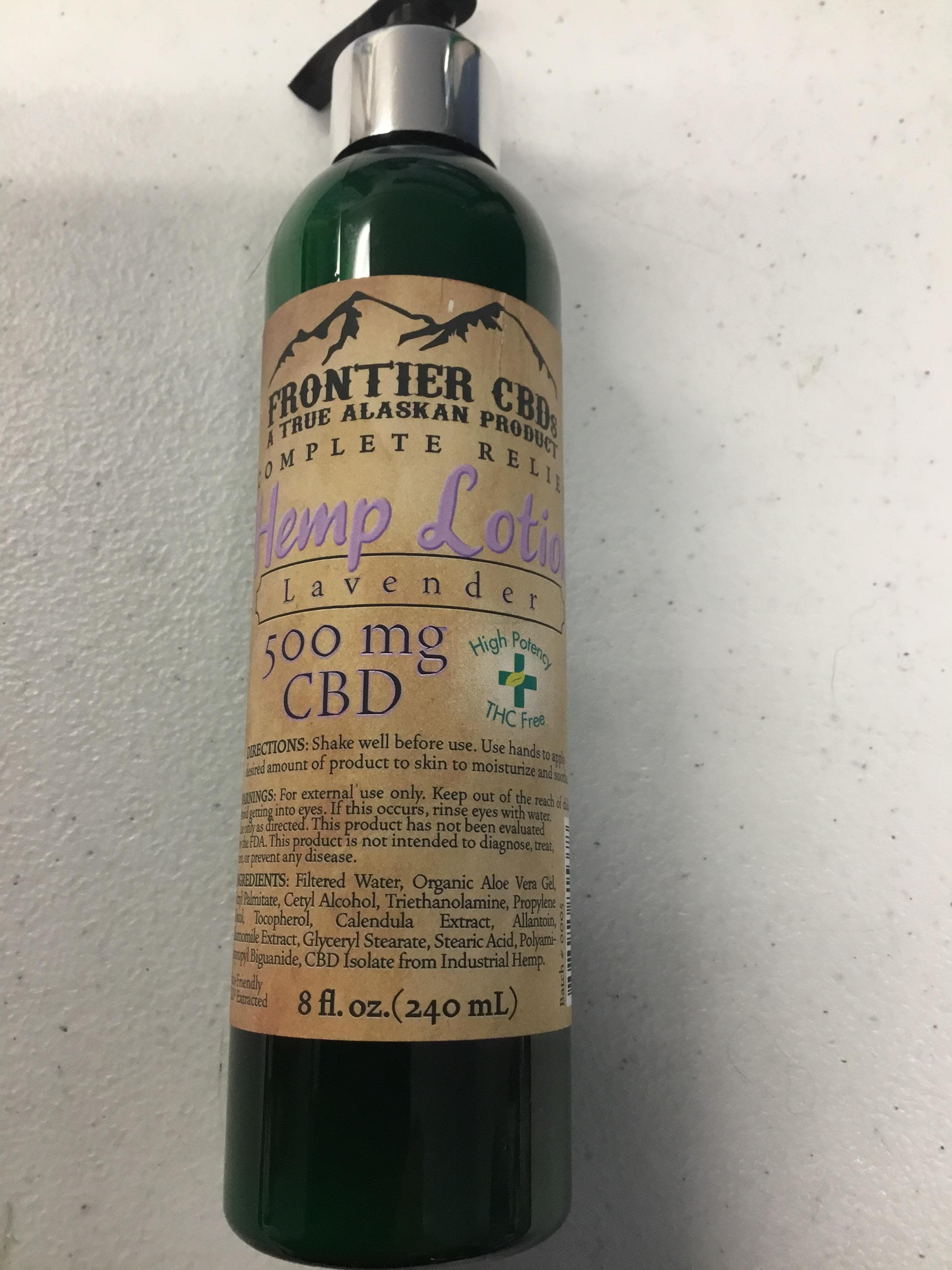 Frontier CBDS CBD Hemp Lotion - Lavender
