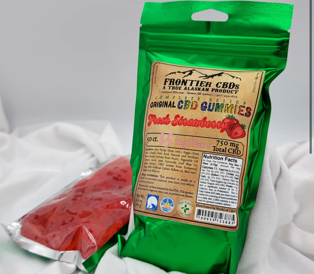 Frontier CBDS CBD Gummies 50ct - Strawberry