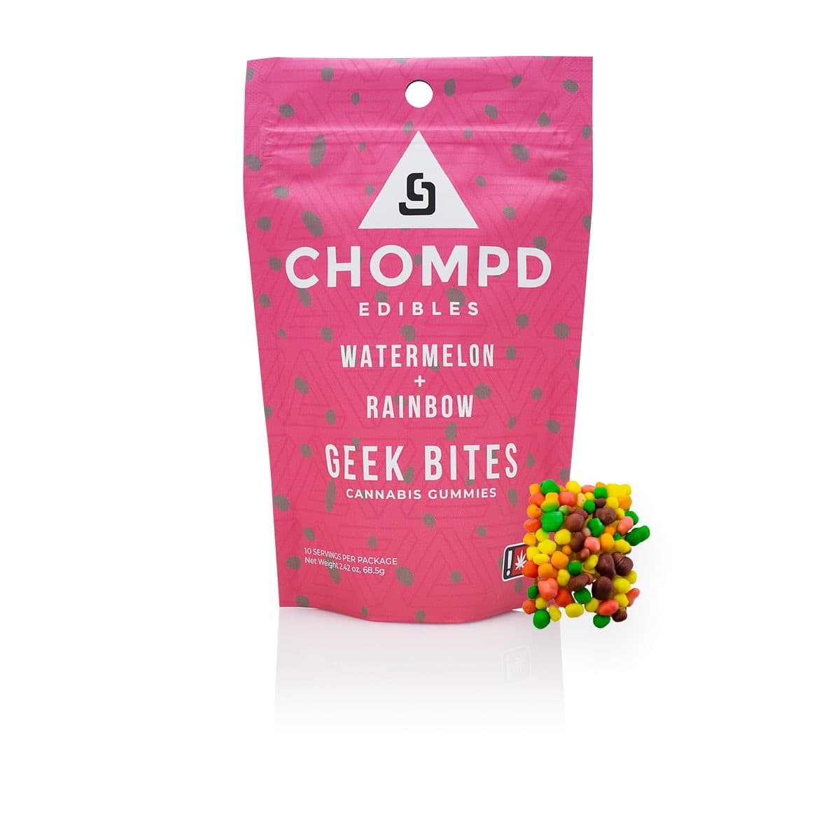 CHOMPD Watermelon Rainbow Geek Bites 10pc | 100mg