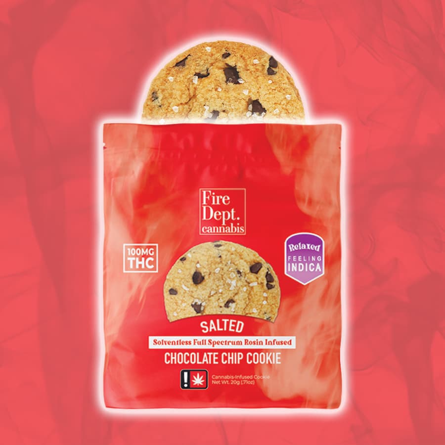 Fire Dept. Cannabis 100mg Chocolate Chip Indica - Cookie - Fire Dept.