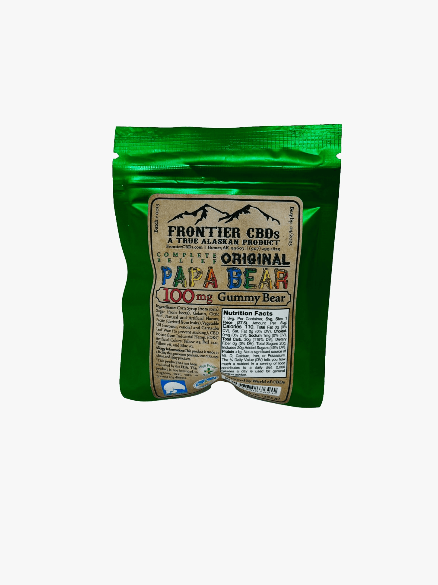 Frontier CBD Papa Bear (100mg) Single Gummy by Frontier CBD