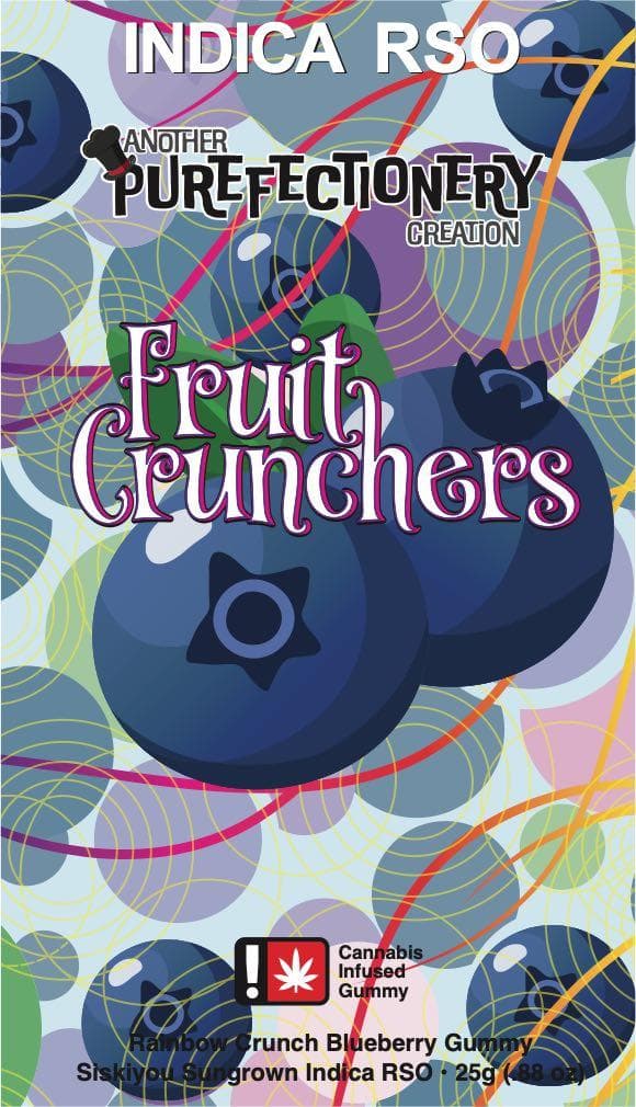 Purefectionery Blueberry "Fruit Crunchers" Gummy Bar | 10pc 100mg (THC) (RSO)