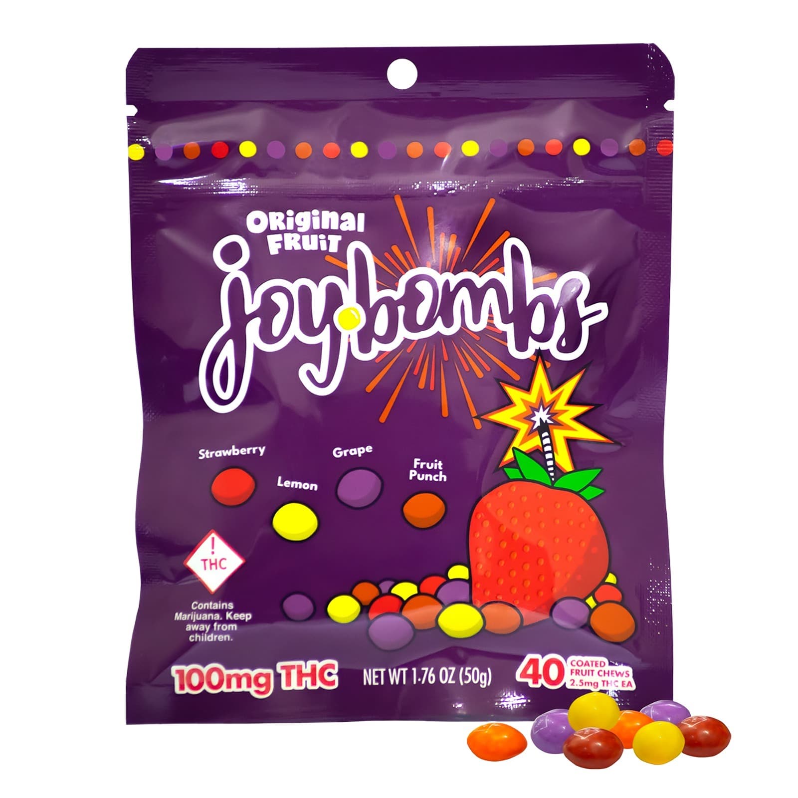 RMZ LLC Original (H) - 100mg Fruit Chews - Joy Bombs