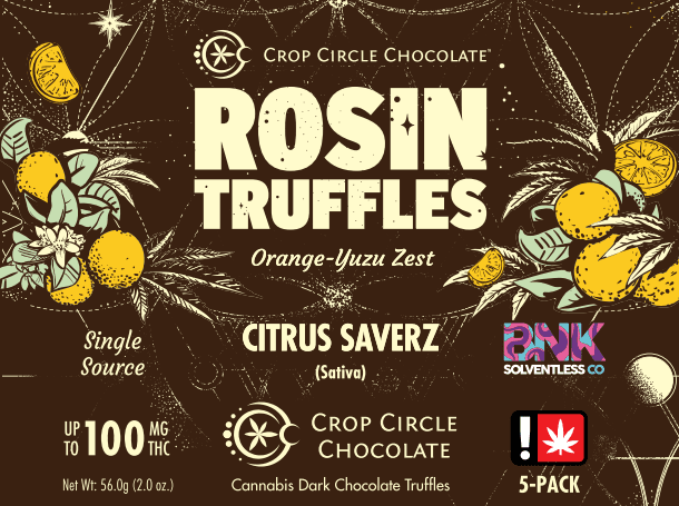 Crop Circle Orange Yuzu Truffles 5pk (S)