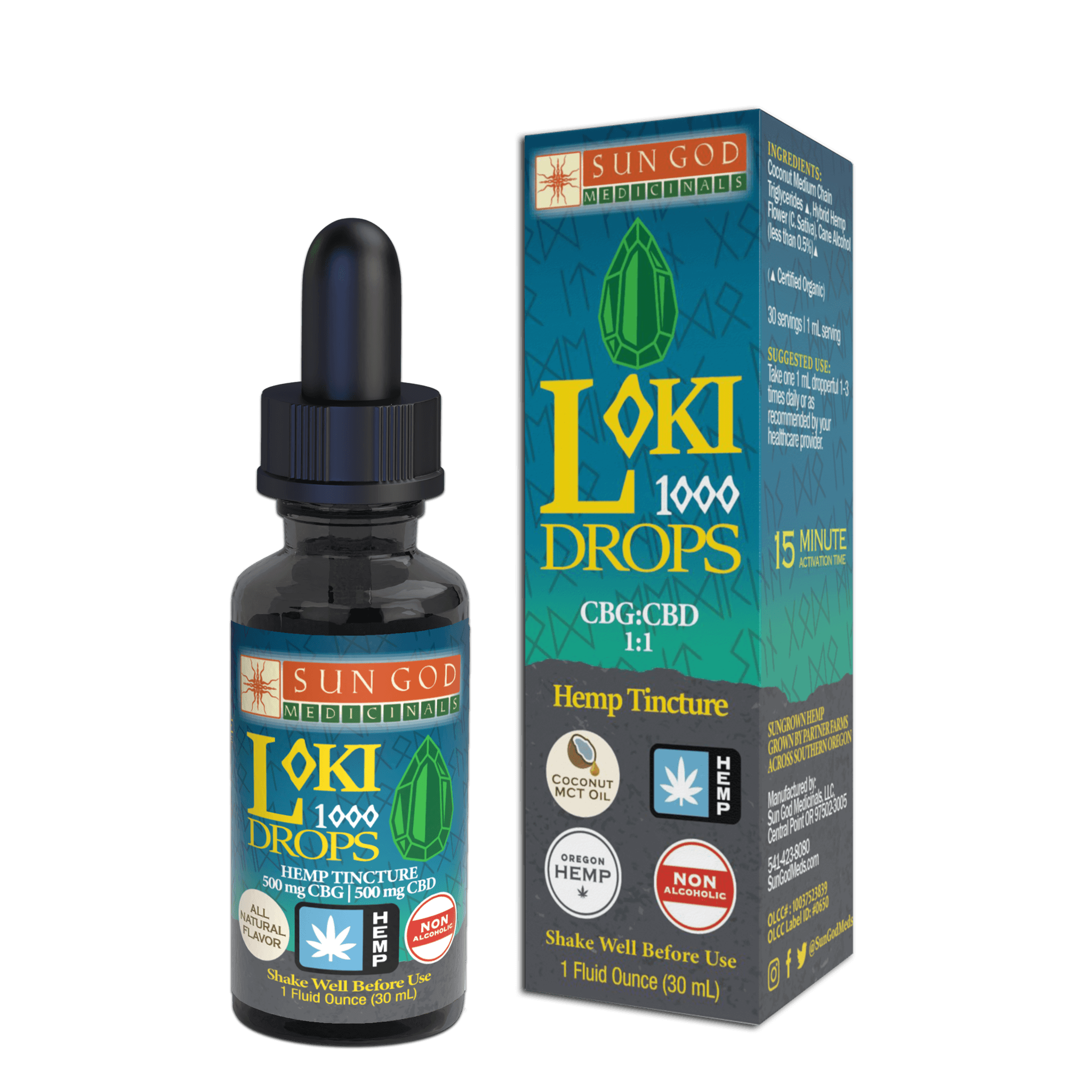 Sun God (1:1) CBG/CBD Loki MCT Tincture