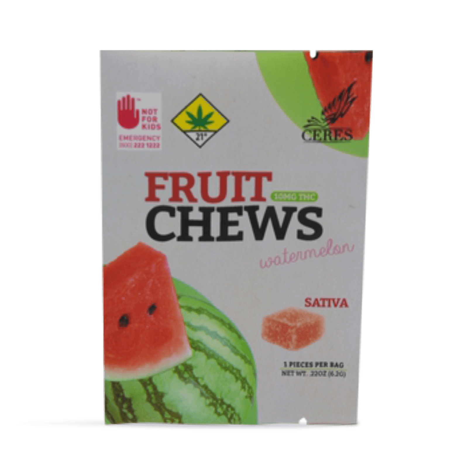 Ceres Watermelon Sativa Fruit Chew | 10mg