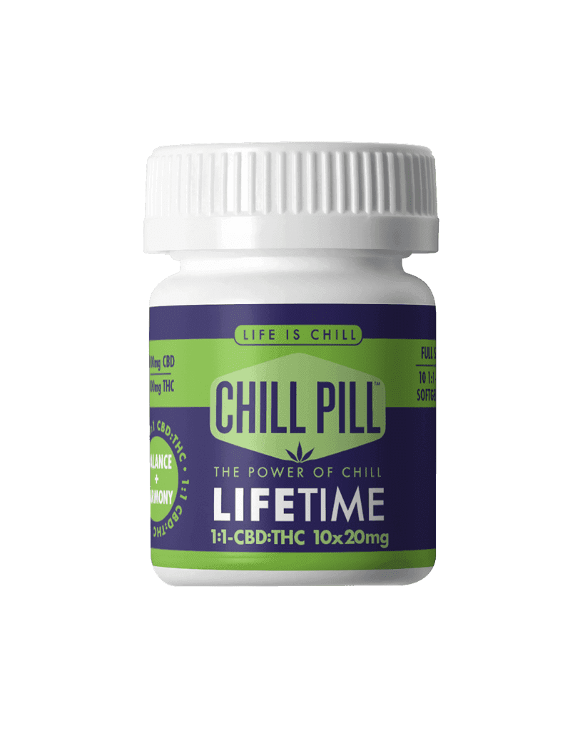 Chill Pill Lifetime Caplets | 1:1 THC:CBD | 10 x 10mg