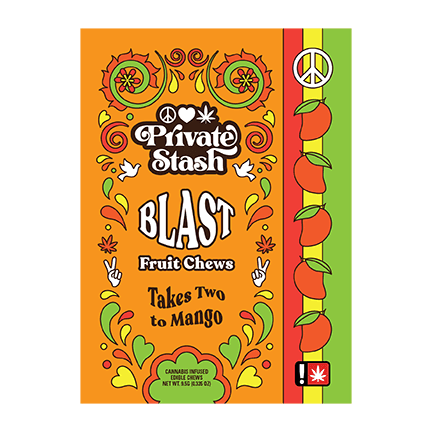 Private Stash Takes Two To Mango Fruit Chew Blast | 100mg