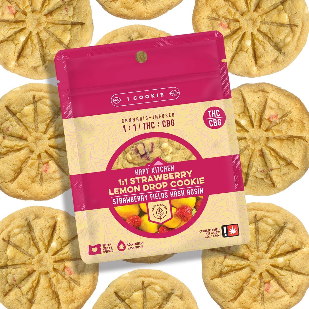 Hapy Kitchen Hapy Kitchen | 1:1 STRAWBERRY LEMON DROP COOKIE | 100mg