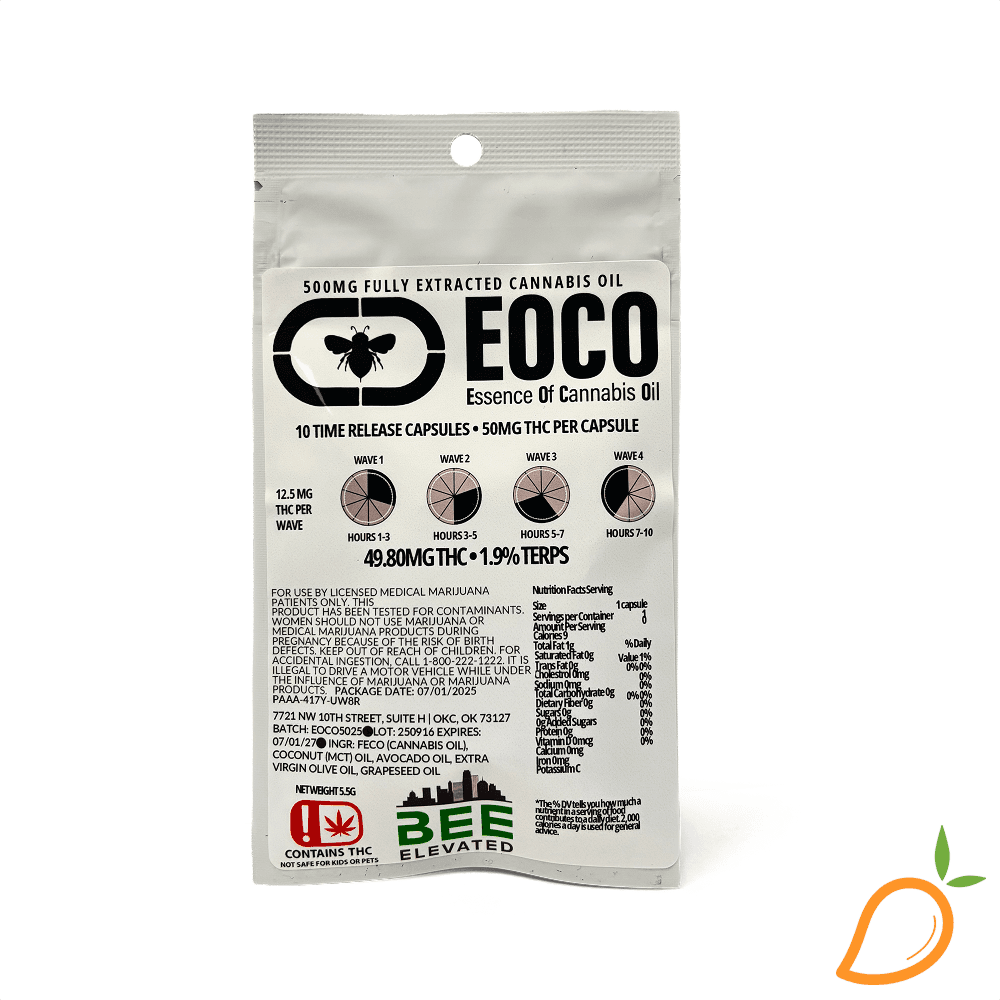 Bee Elevated 500mg 10pk EOCO Capsules Bee Elevated