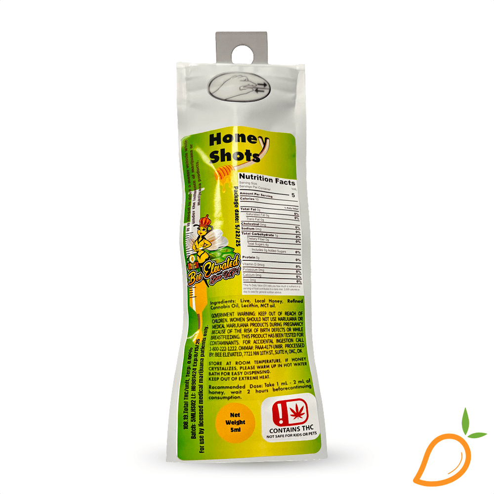 Bee Elevated 100mg Honey Shots Syringe Bee Elevated