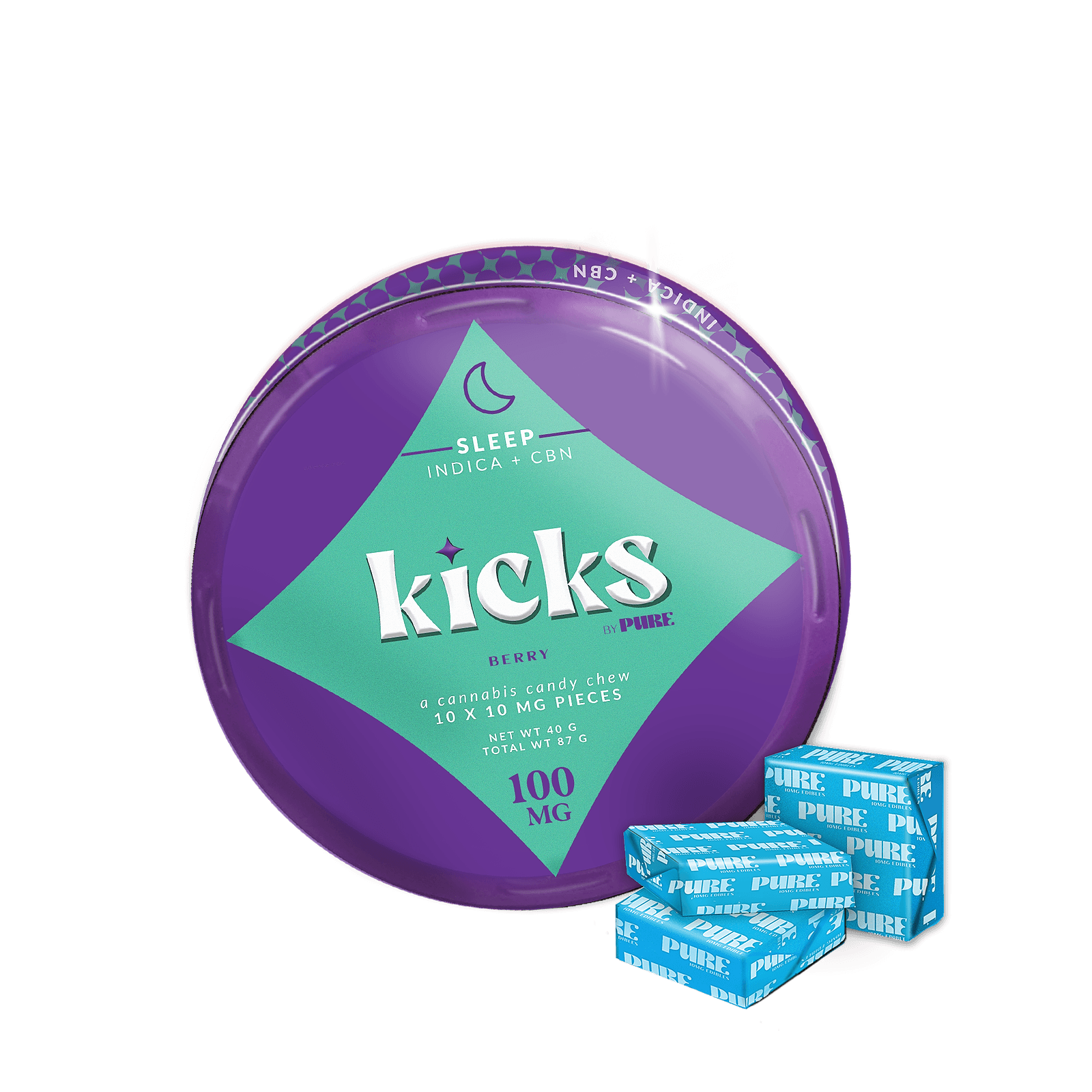 Kicks Pure Edibles: kicks 2:1 CBN Sleep 100mg