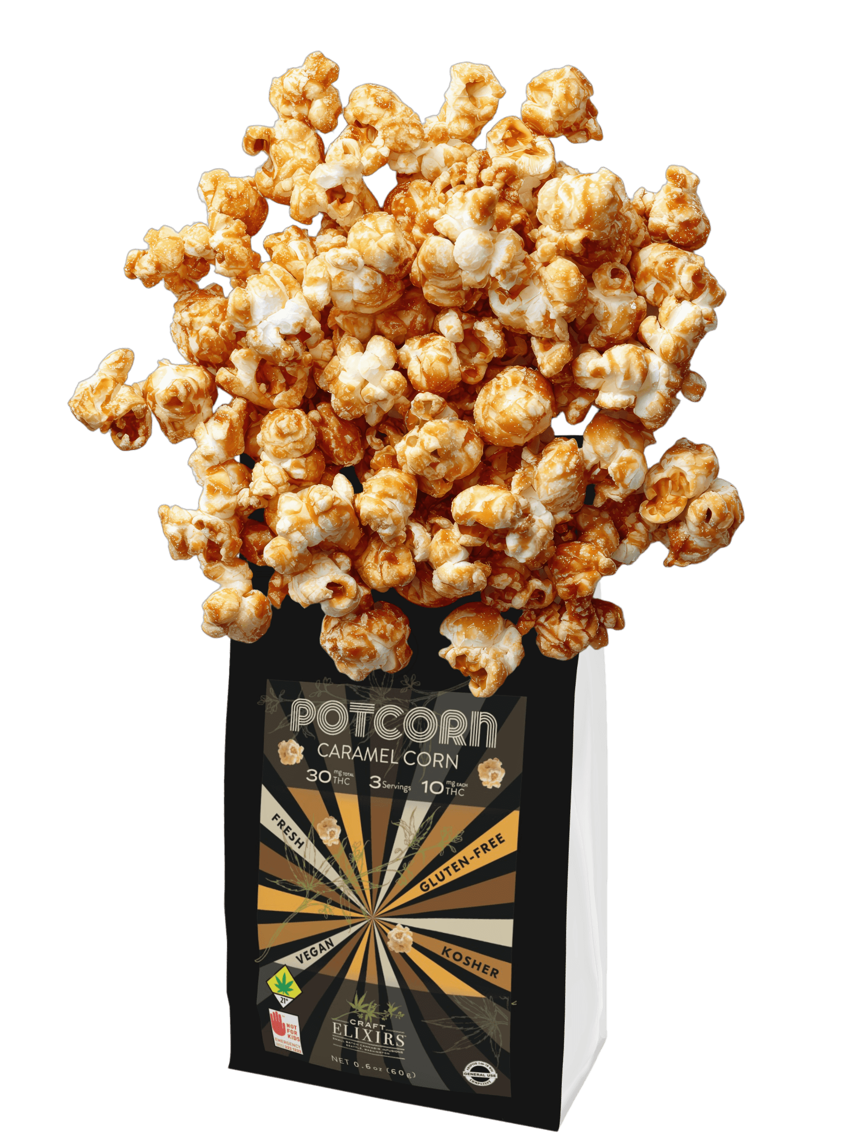 Craft Elixirs Caramel Corn Popcorn [3-pack] (30mgTHC)