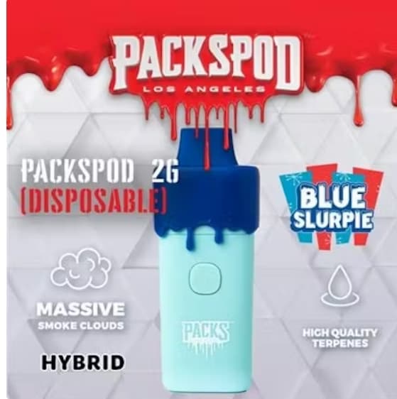Packs Blue Slurpie - Live Resin Disposable