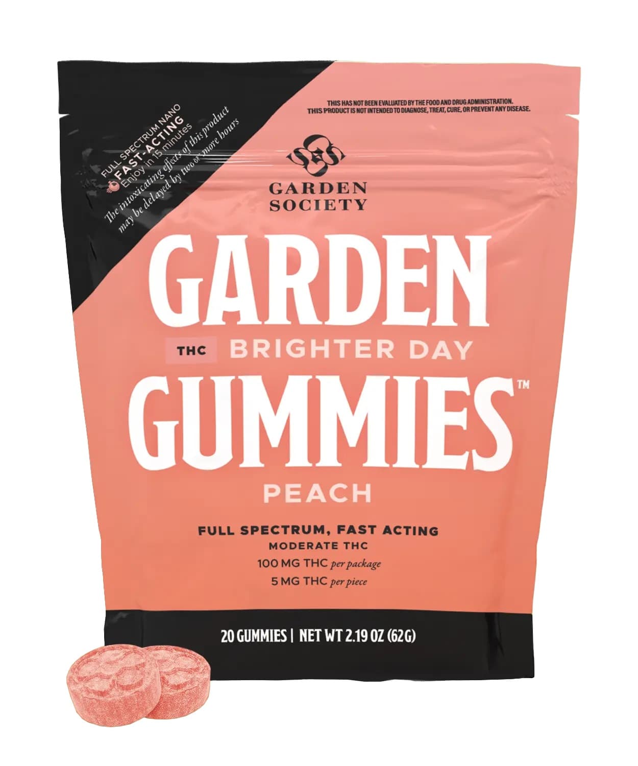 Garden Gummies Peach Gummies 5mg x 20-Pack