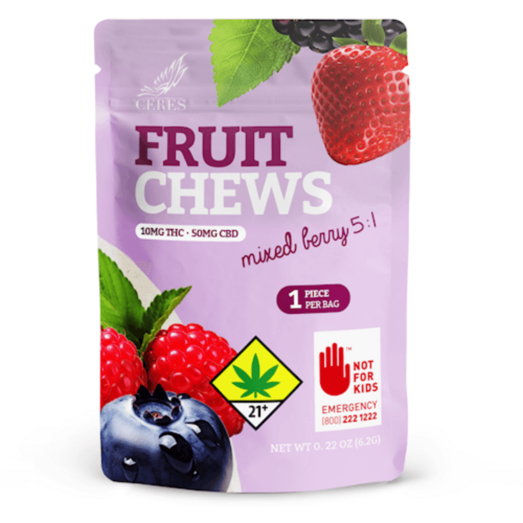 Ceres Mixed Berry Chews 5:1 1pk/10mg - Single