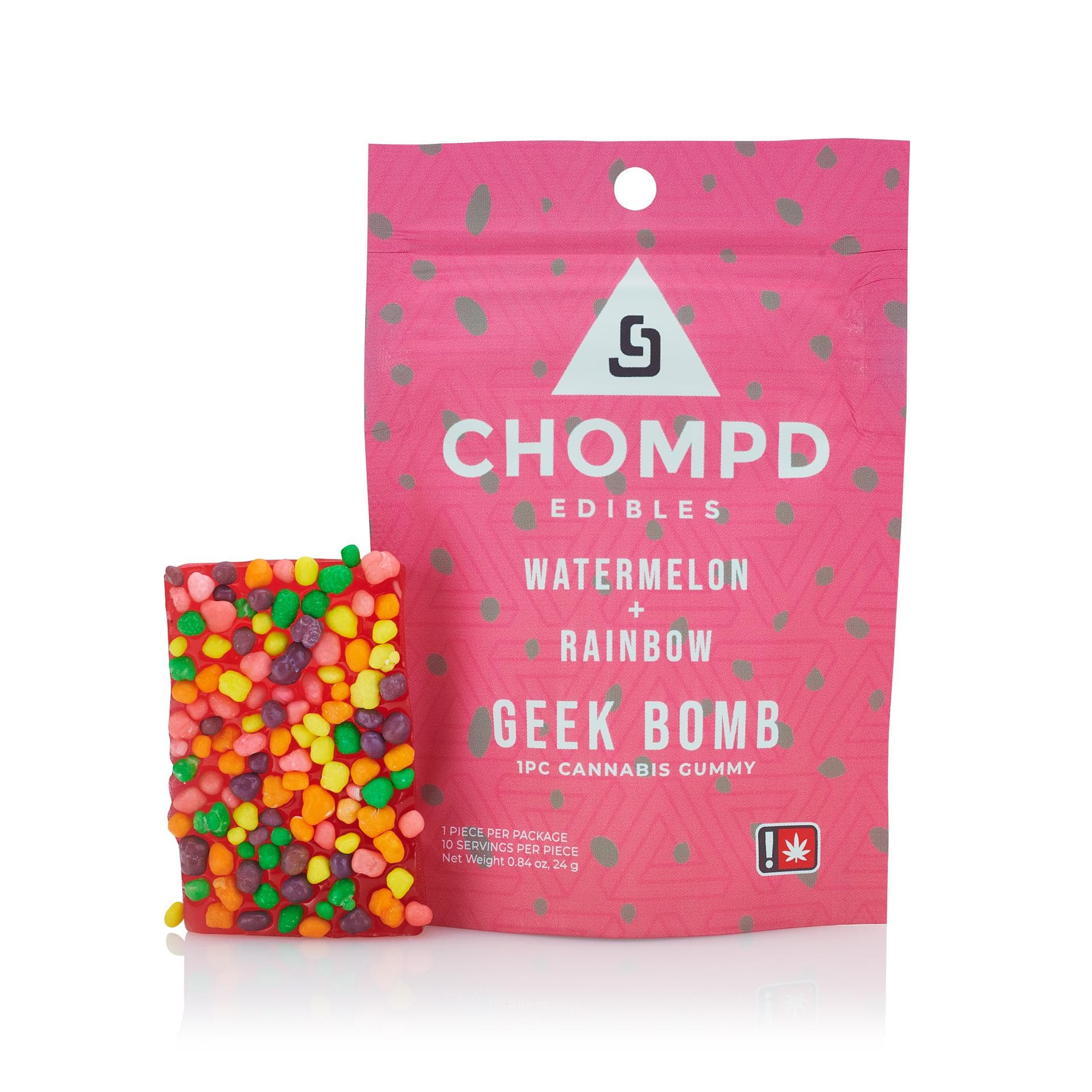 CHOMPD Watermelon Rainbow 100mg 10pk Gummies (CHOMPD)