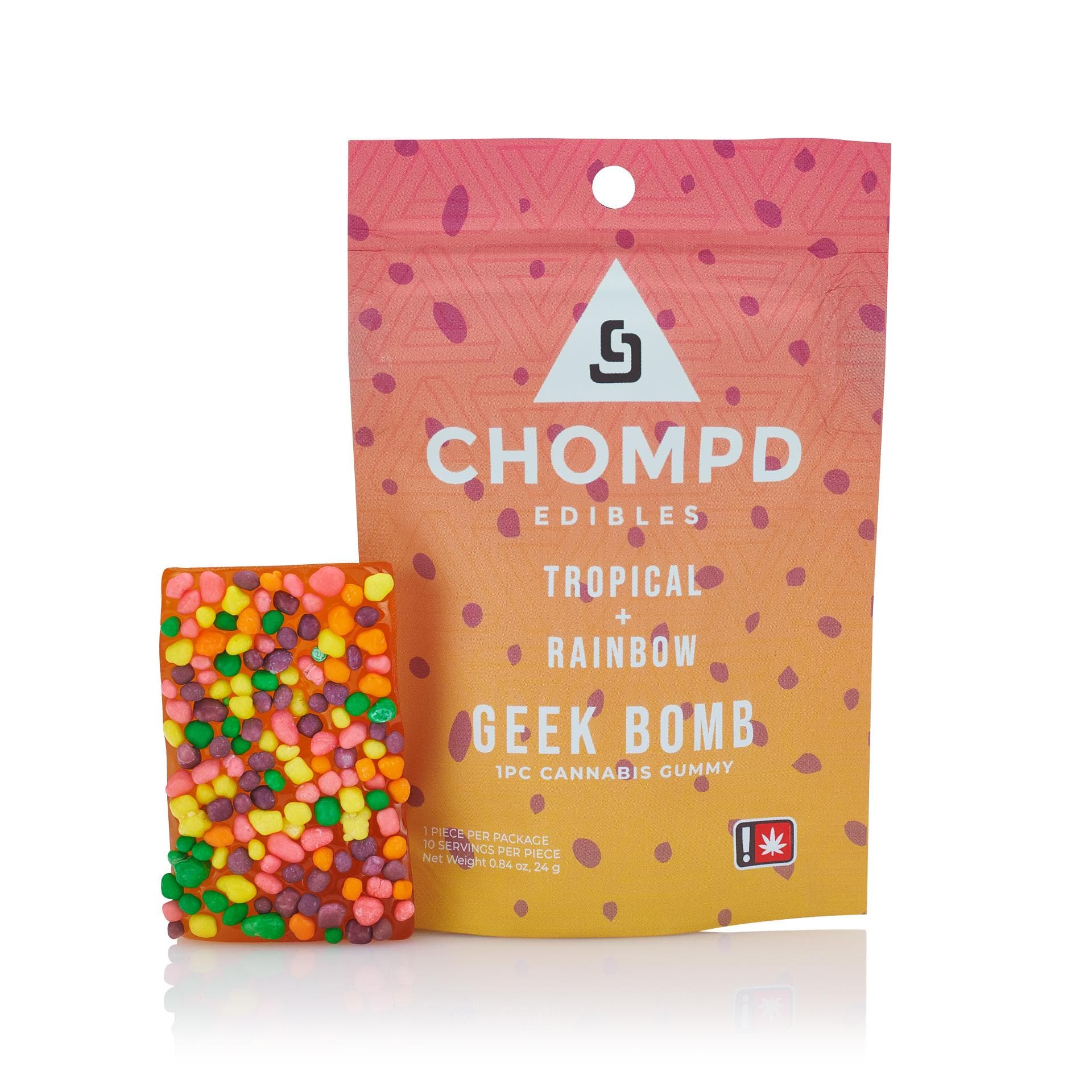 CHOMPD High Dose Geek Bomb | Tropical Rainbow | 100mg