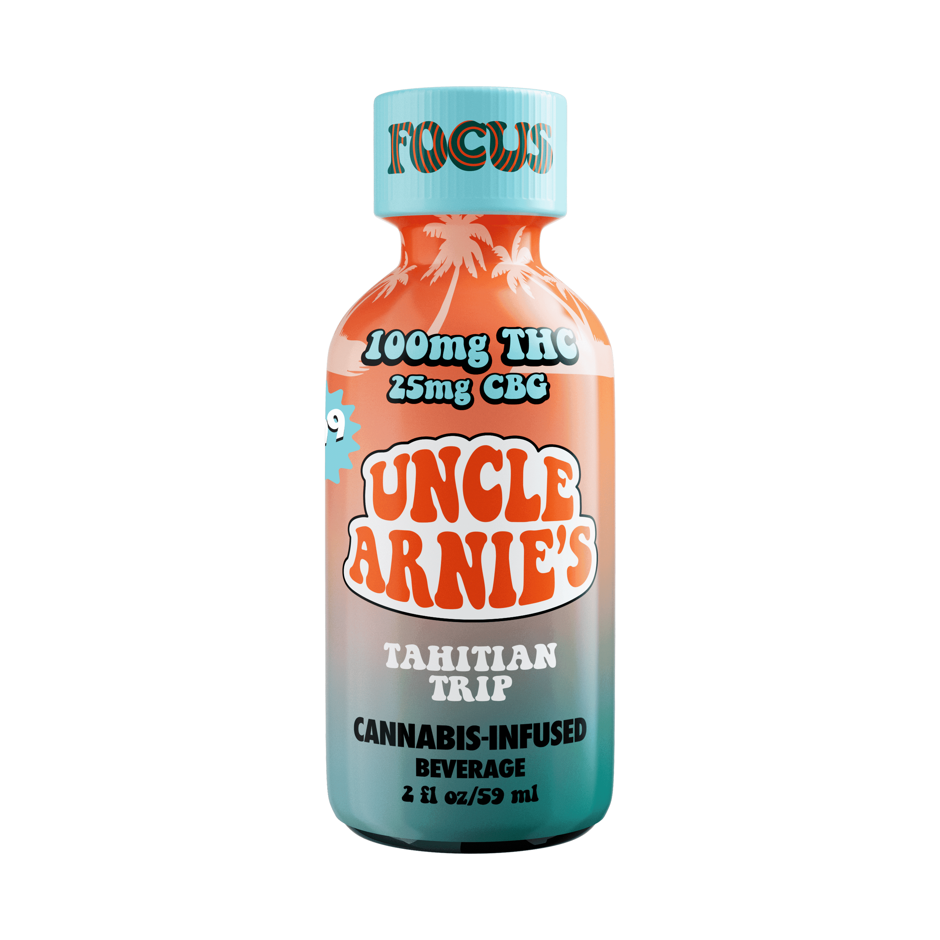 Uncle Arnies Beverage Tahitian Trip 2oz Shot (THC:CBG) Drink 100mg